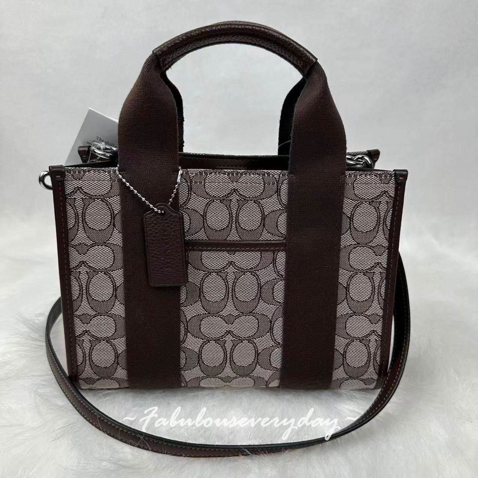 Coach Coach Smith Tote 24 Crossbody Signature Jacquard Oak/Maple Size ONE SIZE - 1 Thumbnail