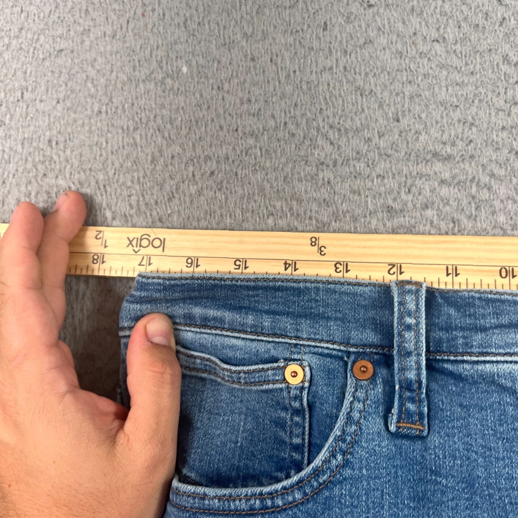 Madewell Madewell Women's Jeans Cali Demi-Boot Size 31 High Rise Blue Raw Hem Stretch Size 24" / US 00 / IT 34 - 5 Thumbnail