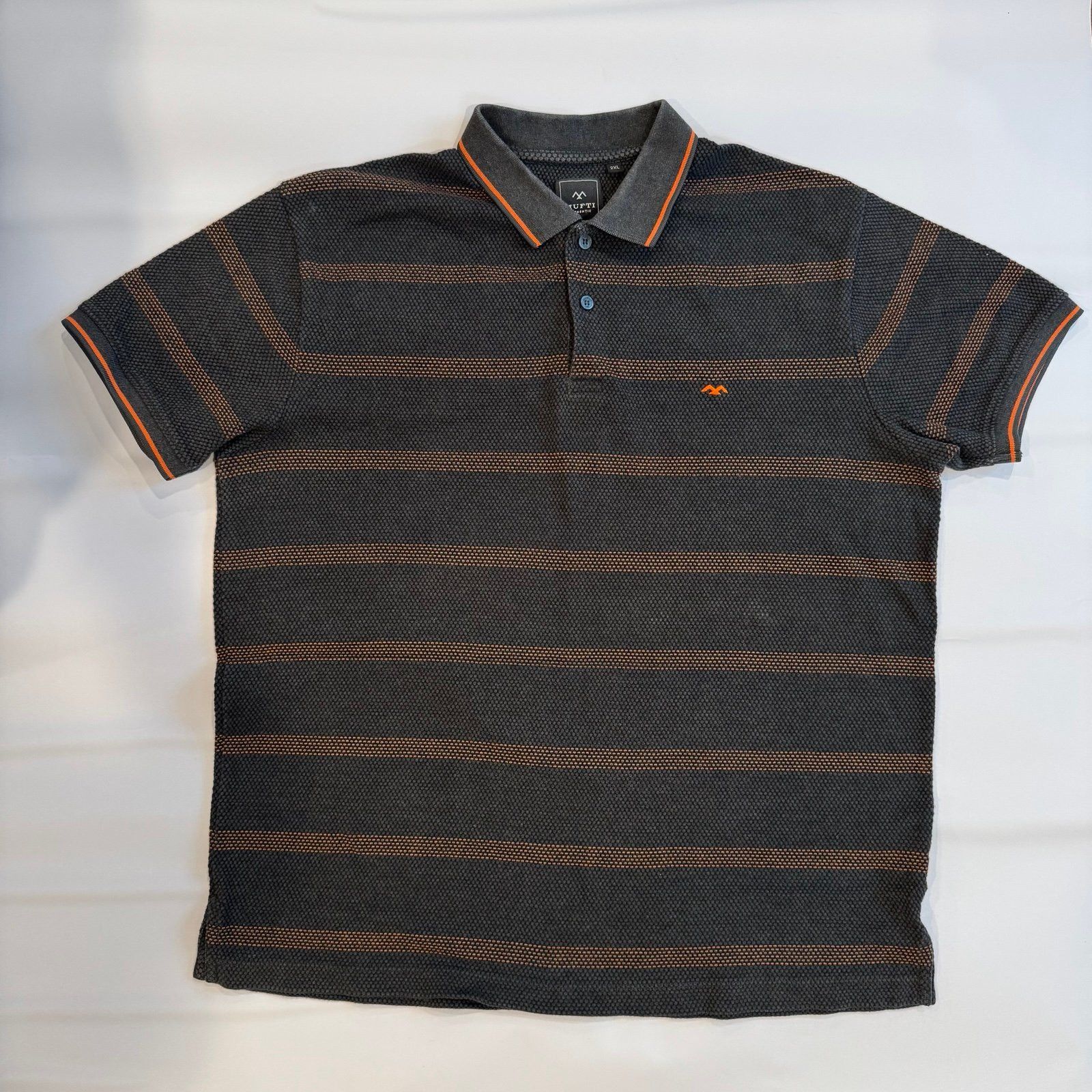 Other Mufti Authentic Men’s Polo Shirt 2XL Gray Orange Striped Sh Size US XXL / EU 58 / 5 - 1 Thumbnail