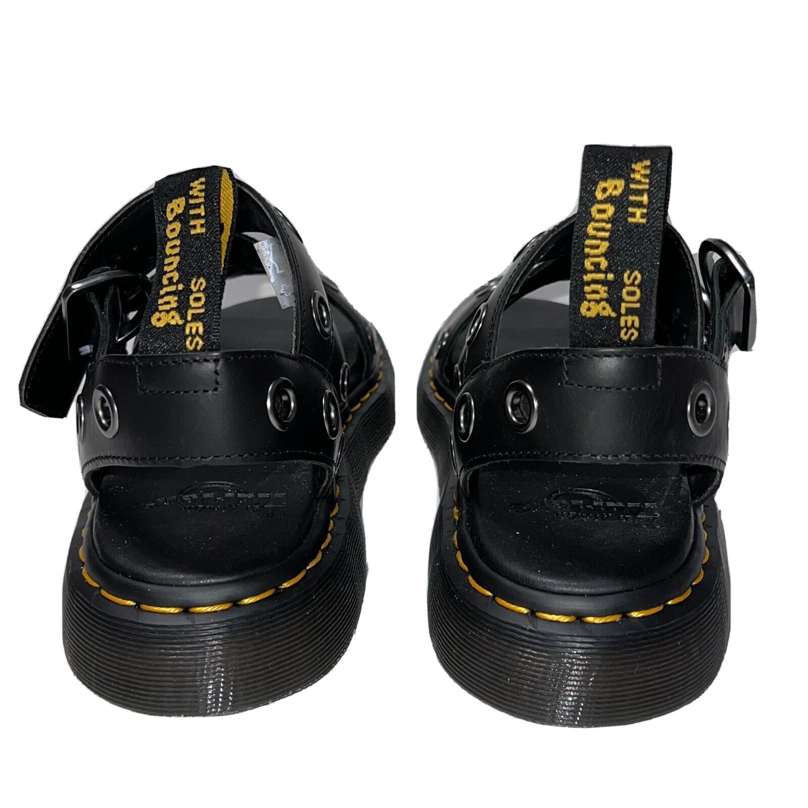Dr. Martens Women's Size 9 Dr. Martens Gryphon HDW Black Leather Sandals Size US 9 / IT 39 - 11 Thumbnail