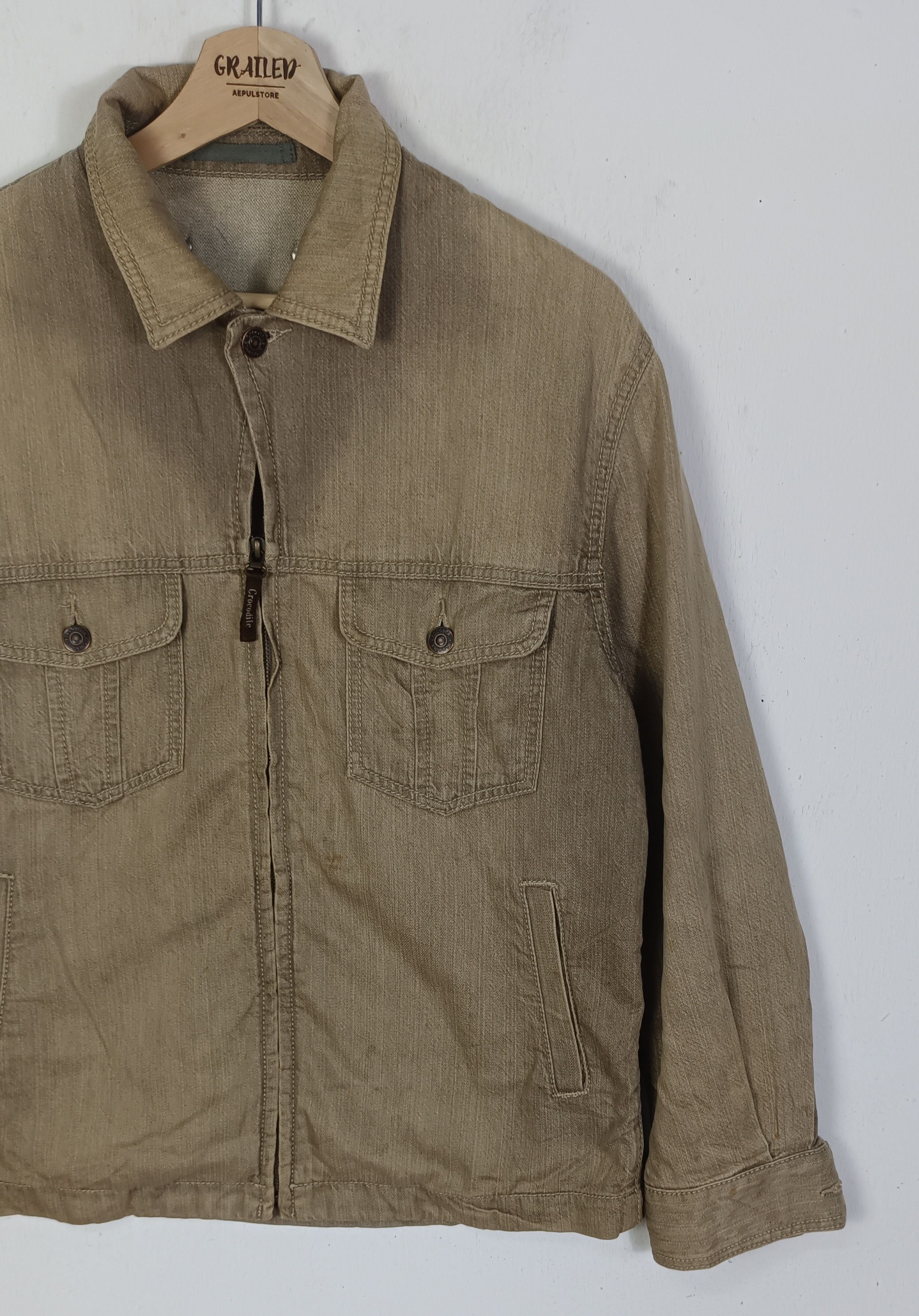 Japanese Brand Crocodile Men Denim Zipper Jacket Size US M / EU 48-50 / 2 - 4 Thumbnail