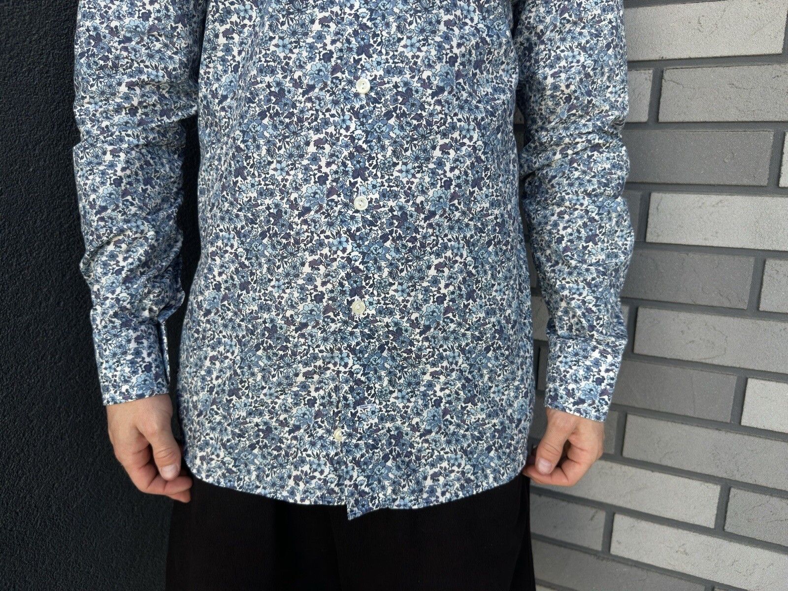 Eton Eton Floral Print Mens Shirt Slim Fit size 40 15 3/4 Size US L / EU 52-54 / 3 - 4 Thumbnail