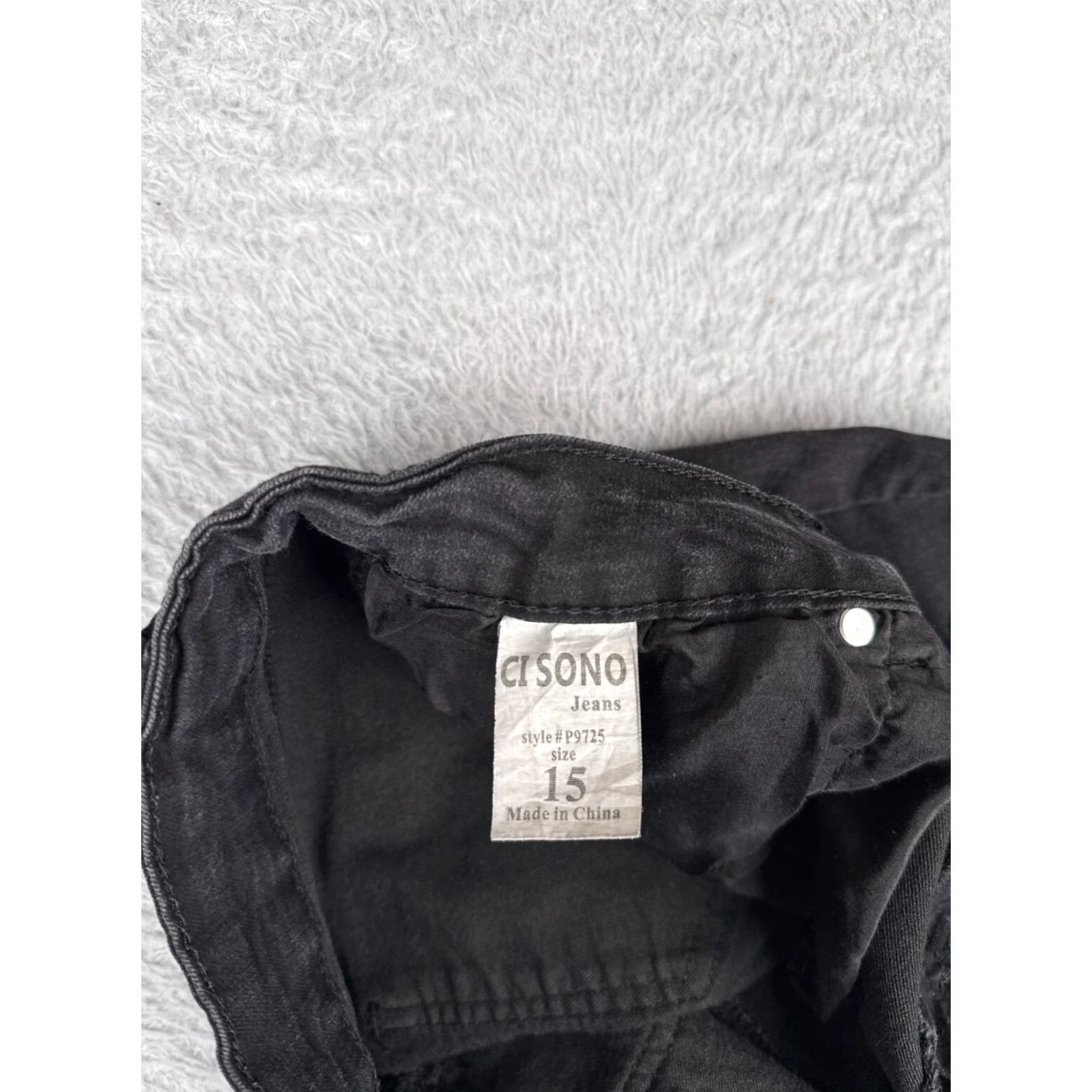 Vintage CI SONO Jeans Juniors 15 Black Denim Skinny Mid Rise Cotton Blend Stretch 31x28 Woman Jeans Capable 5-Pocket Design Vintage: No Size 36" / US 14 / IT 50 - 7 Thumbnail