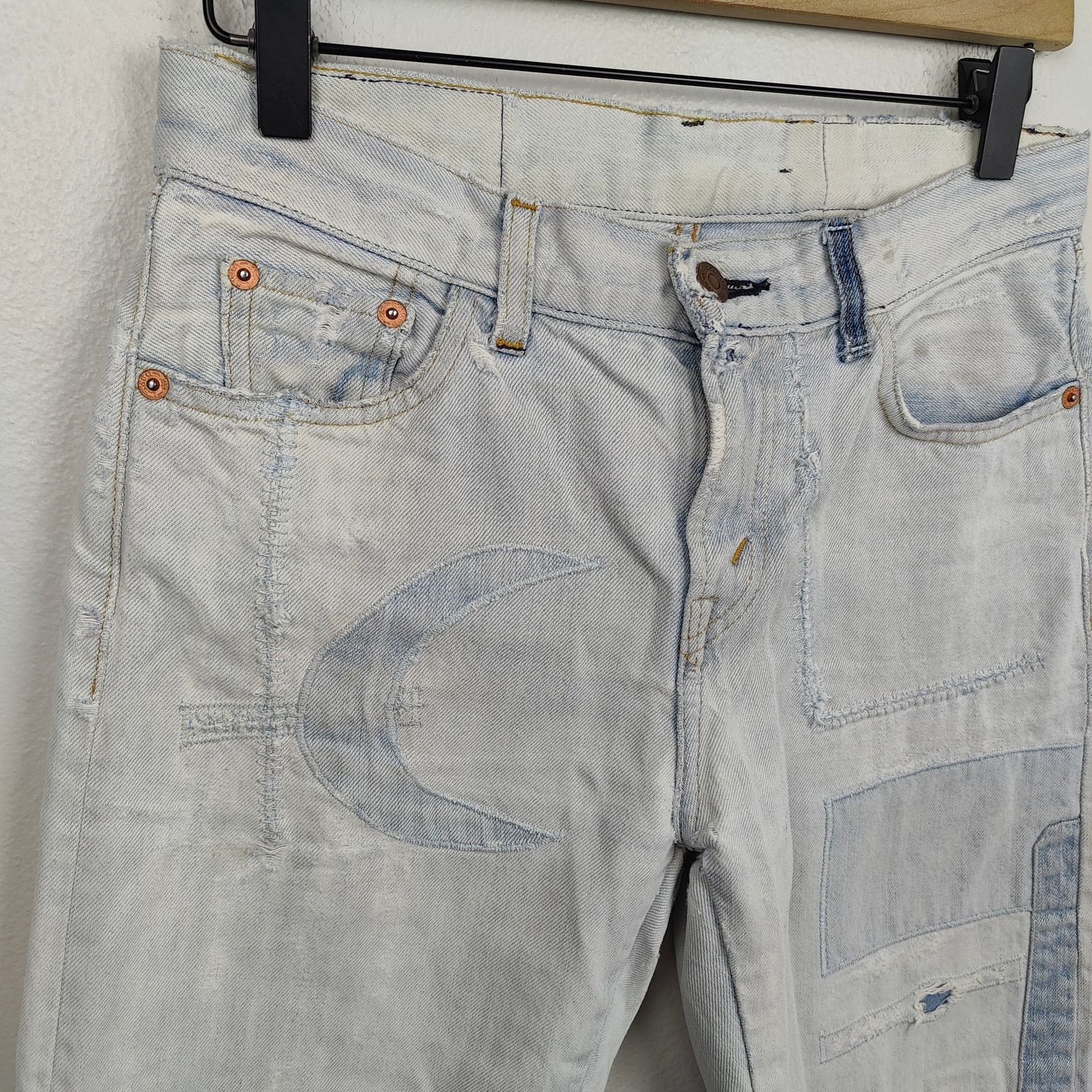 Levi's Levis Vintage Clothing Patchwork Jeans Womens 27 Size 27" / US 4 / IT 40 - 2 Thumbnail