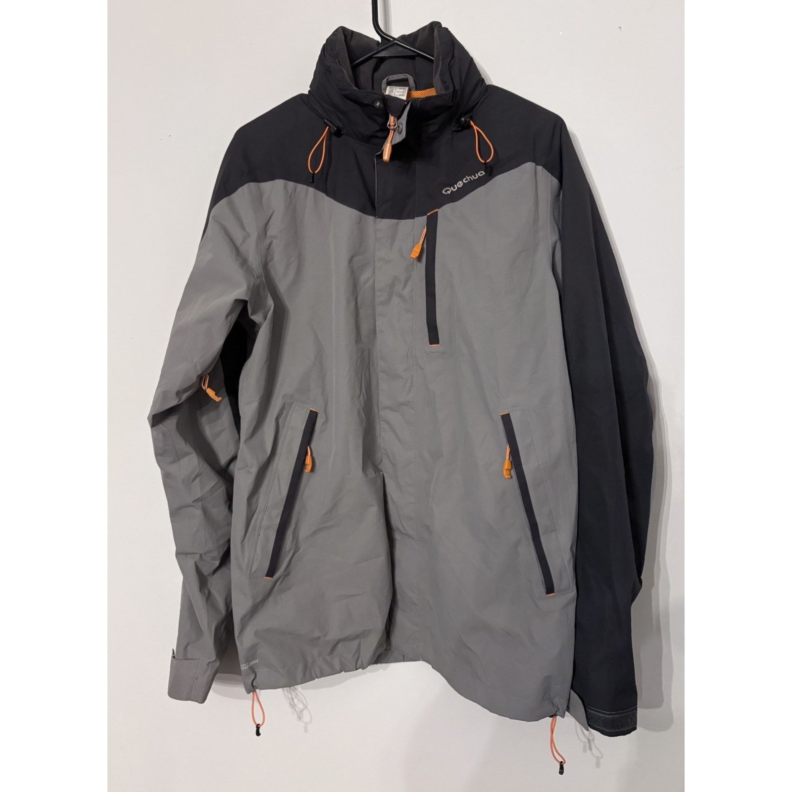QUENCHLOUD Jacket Womens Quechua L Gray Black Waterproof Hiking Shell Size US XL / EU 56 / 4 - 4 Thumbnail
