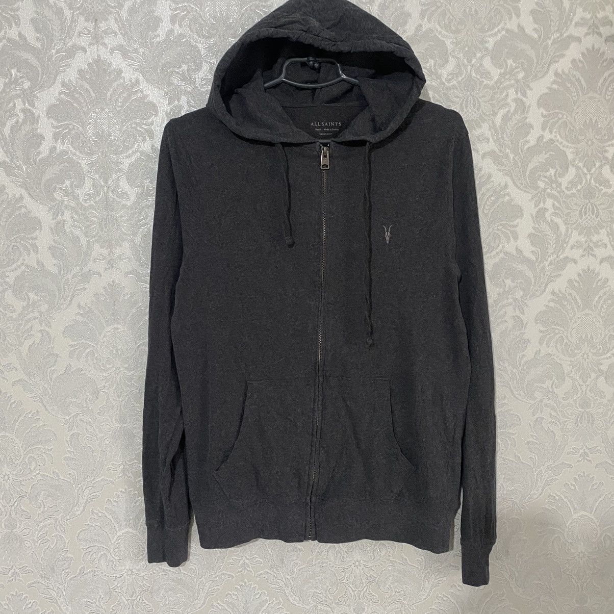 Allsaints Allsaints Luxury Zip Hoodie Grey Small Logo Y2K Japan Style Size US S / EU 44-46 / 1 - 1 Thumbnail