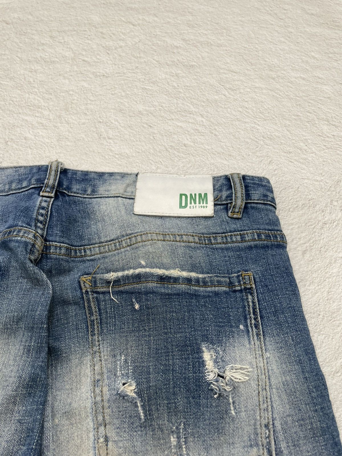 Japanese Brand 2000s Rare Distressed Denim Stonewash Slimfit Size US 34 / EU 50 - 7 Thumbnail