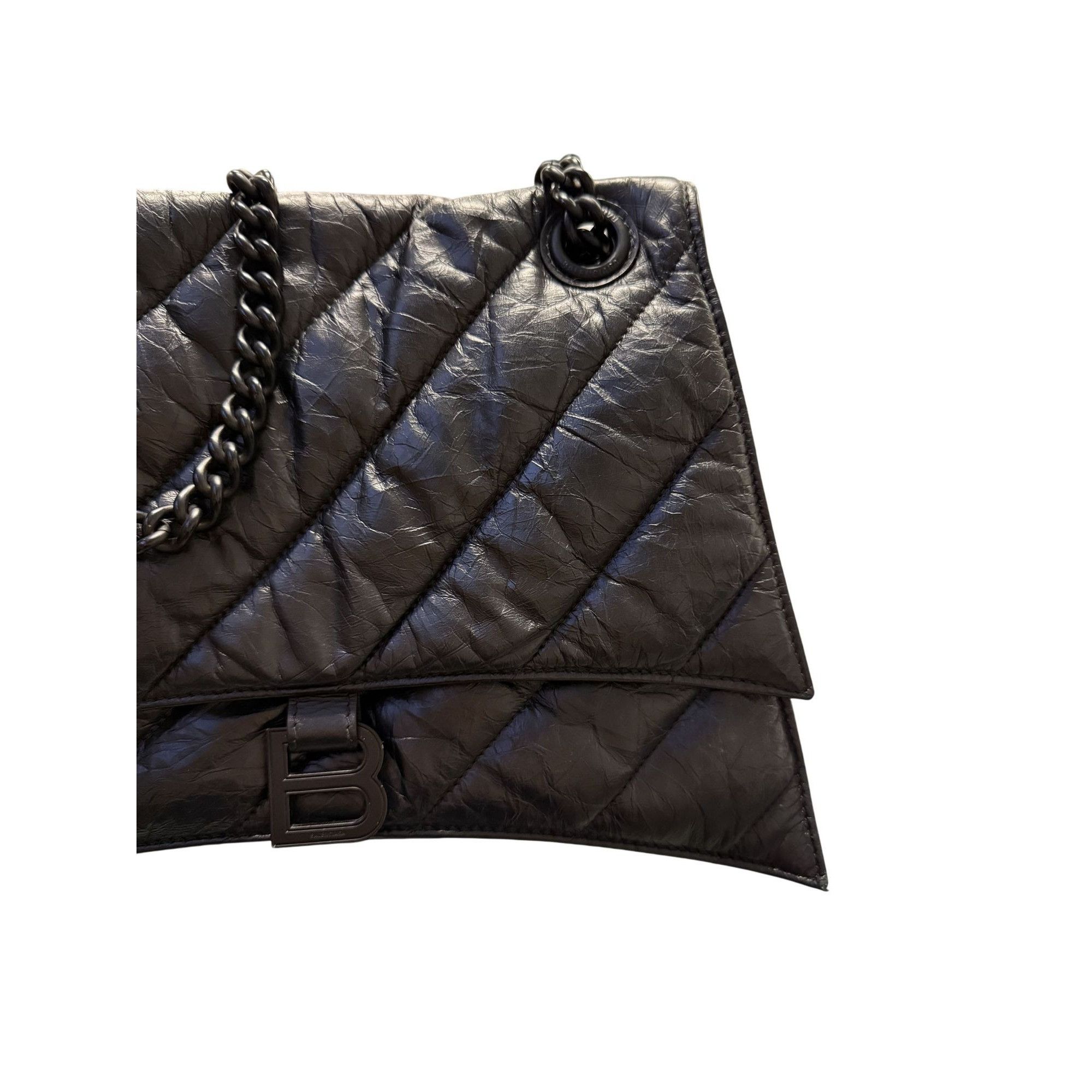 Balenciaga Balenciaga Quilted Black Leather Shoulder Bag With Chain Str Size ONE SIZE - 5 Thumbnail
