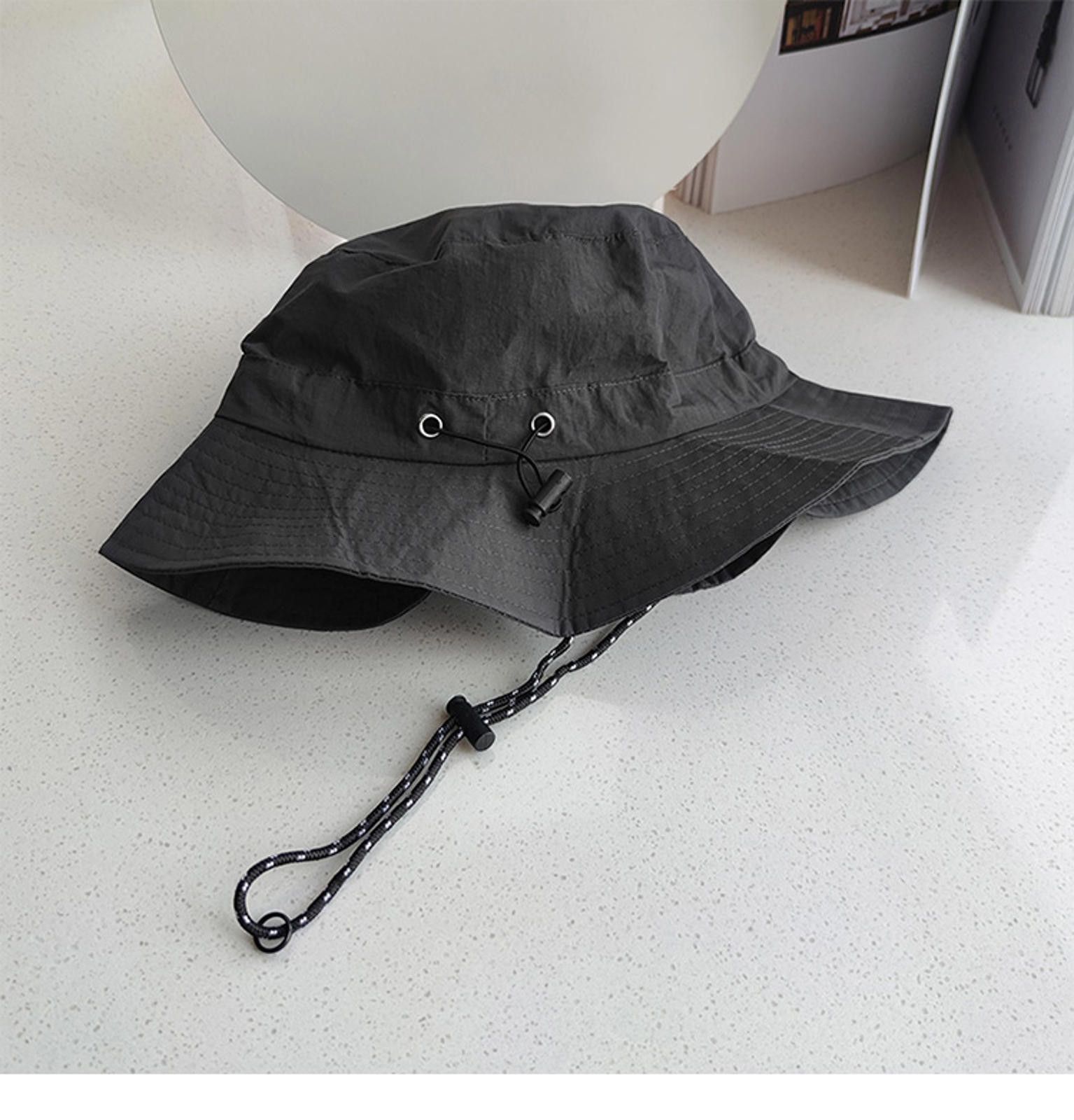 Other Outdoor Black Bucket Hat with Adjustable Strap Size ONE SIZE - 3 Thumbnail