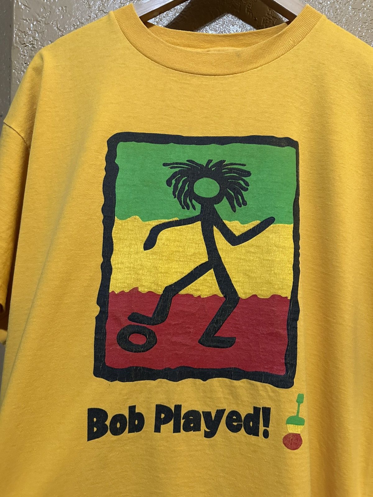 Bob Marley 🇯🇲 VINTAGE Bob Marley Futbol Tee Large Size US L / EU 52-54 / 3 - 4 Thumbnail