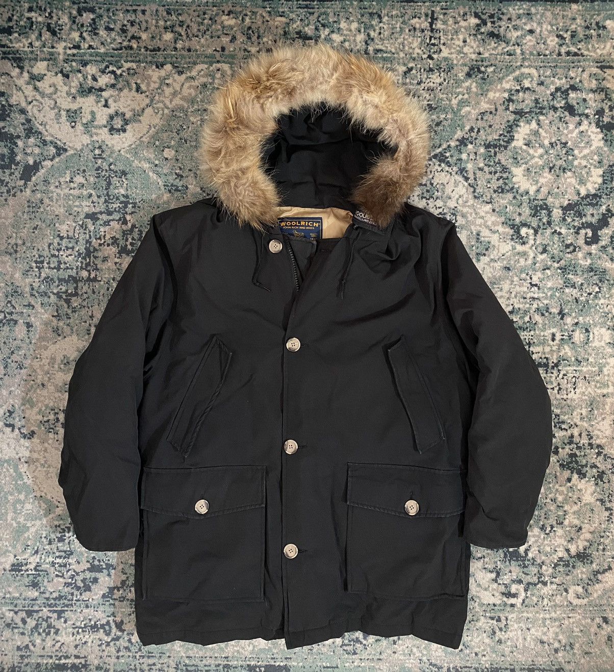 image of Woolrich John Rich Bros Woolrich Down Parka Made In Usa Size M in Black, Men's