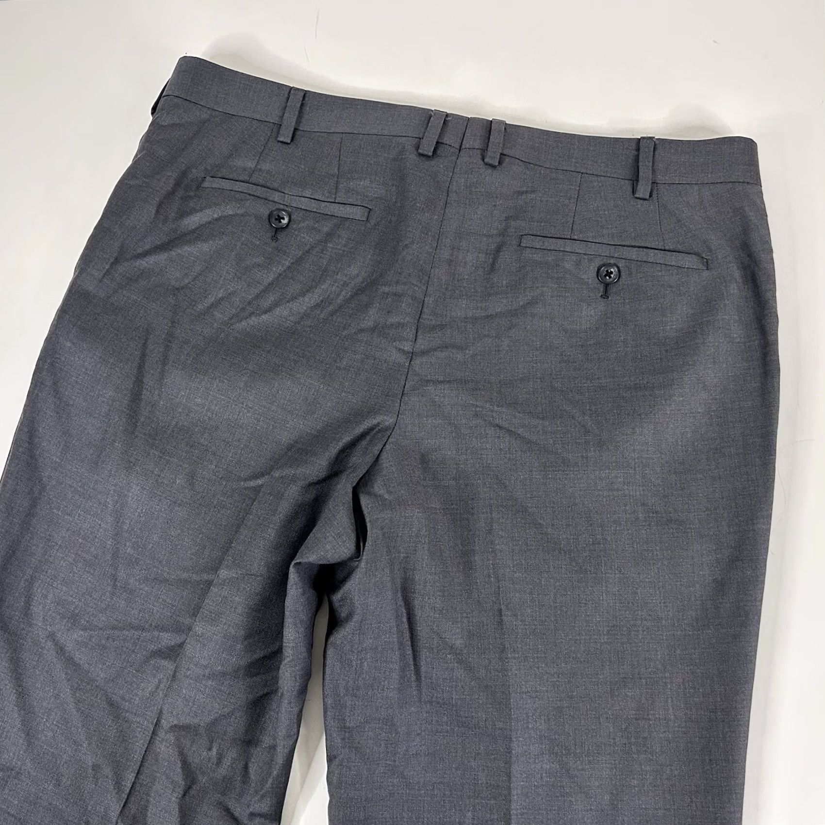 John Varvatos John Varvatos USA Pants 37 x 29 Wool Flat Front Gray Formal Dress Pants Mens Regular Inseam 29 Dress Pants Gray Wool 100% Formal Size US 37 - 4 Thumbnail