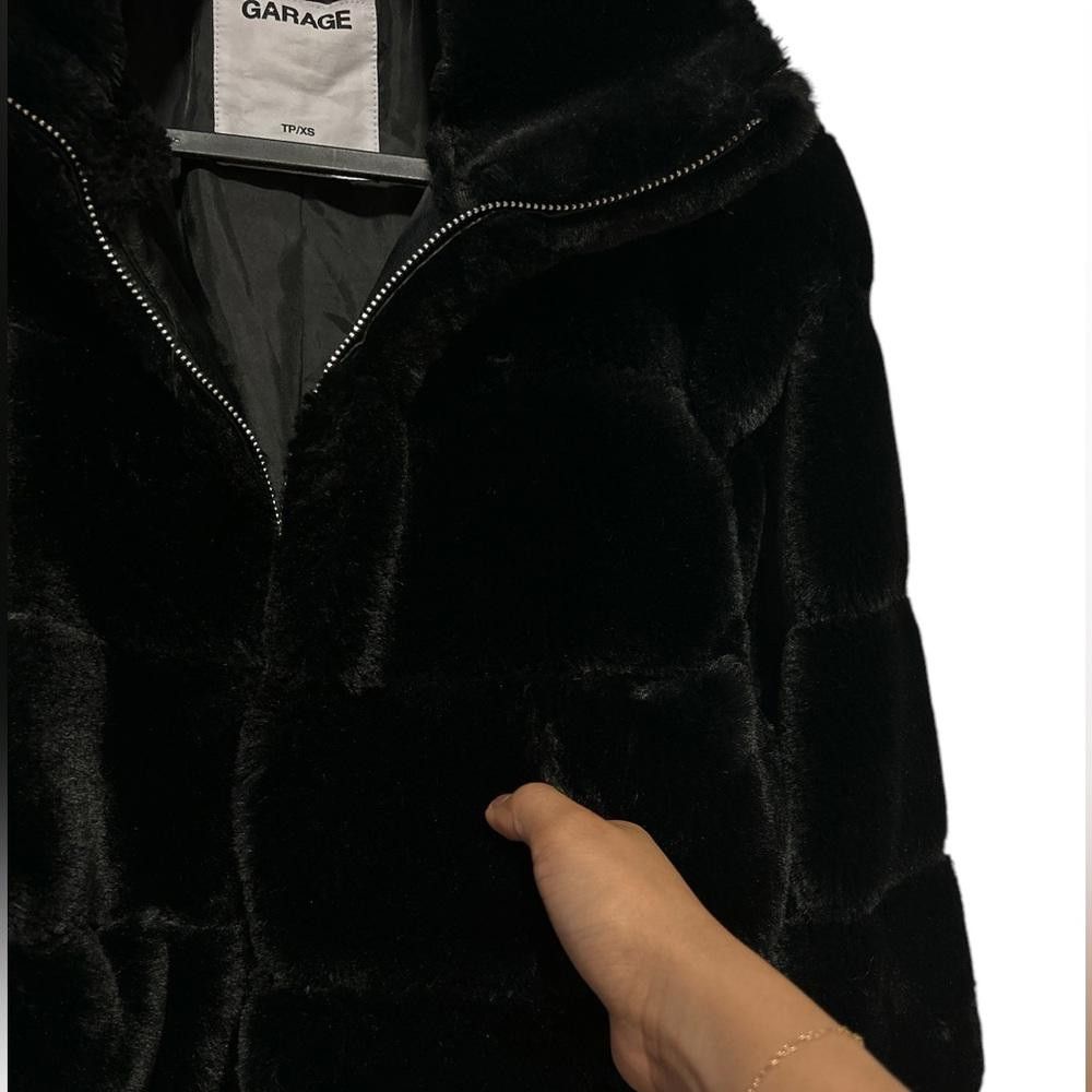 Garbage TV Garage Black Faux Fur Puffer Jacket Size XS / US 0-2 / IT 36-38 - 3 Thumbnail