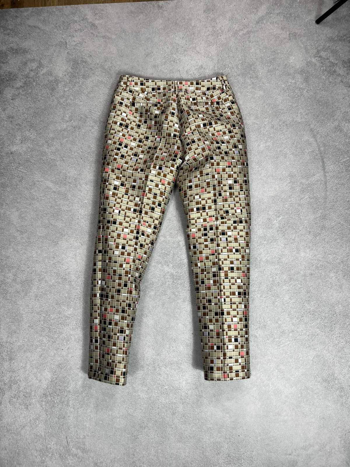 Fendi Fendi Women's Made In Italy Wool Silk Blend Geometric Print Size 42S - 11 Thumbnail