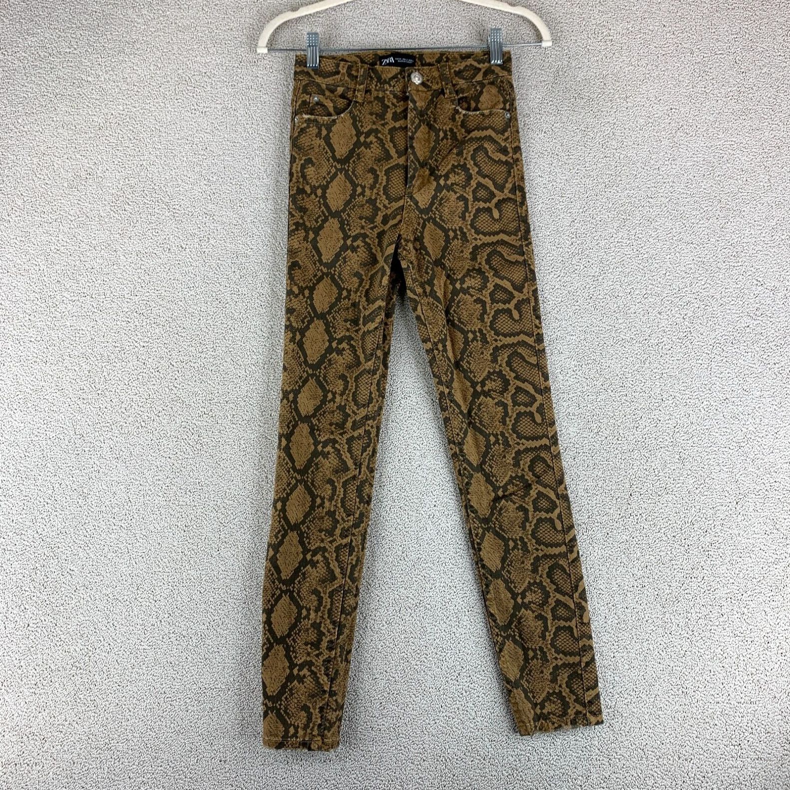 ZARA snake print rarly skinny