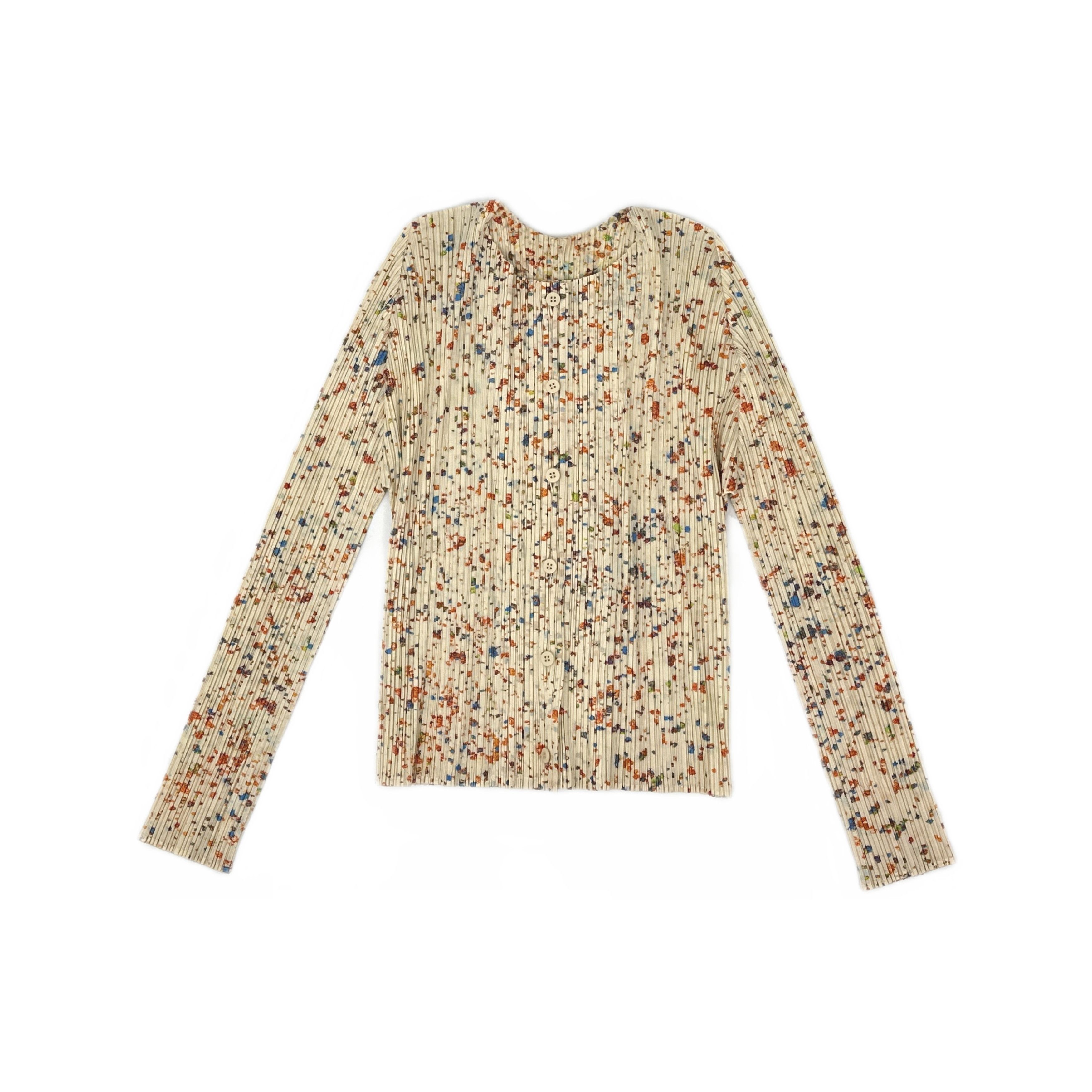 Pleats Please Issey Miyake PLEATS PLEASE ISSEY MIYAKE Multi Print Button Up Top M Size M / US 6-8 / IT 42-44 - 1 Thumbnail