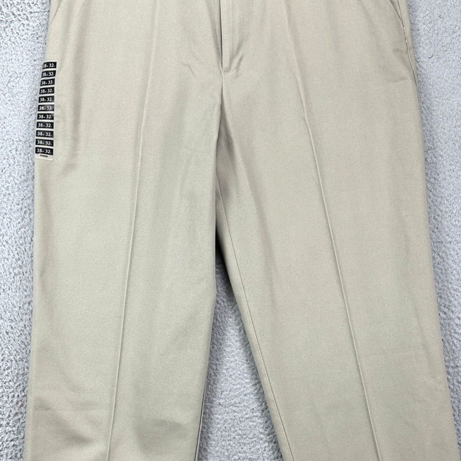 Haggar Haggar Khaki Pants Mens 38X32 Beige Flat Front Straight Leg Pockets Casual NEW Size US 38 / EU 54 - 4 Thumbnail