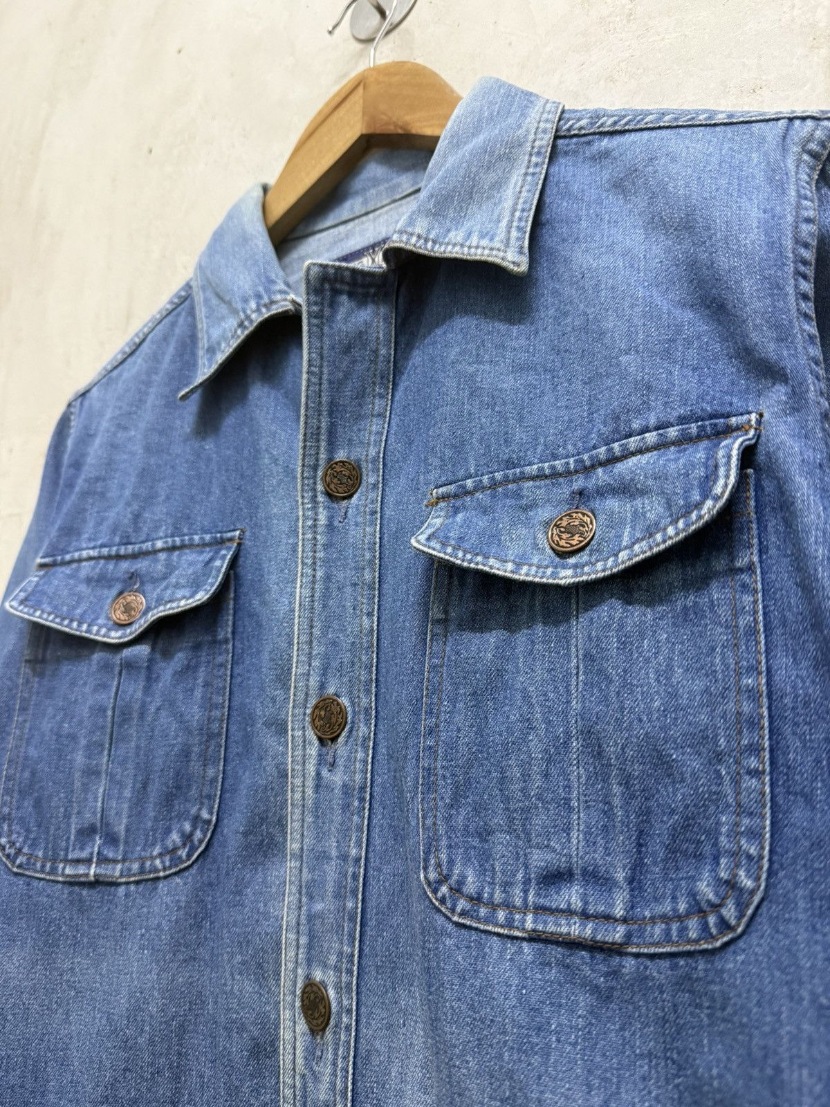 Vintage Vintage Big Yank Blue Denim Jean Trucker Jacket Size US M / EU 48-50 / 2 - 6 Thumbnail