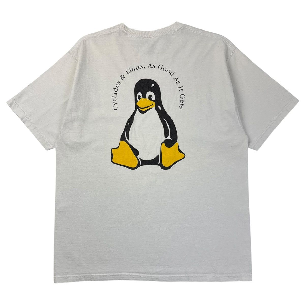 Vintage Vintage Linux + Cyclades Technology Promo Penguin T-Shirt Size US L / EU 52-54 / 3 - 1 Thumbnail