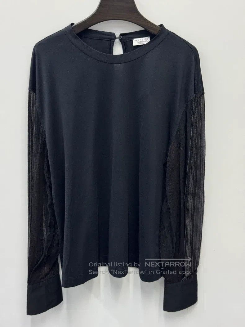 Brunello Cucinelli Brunello Cucinelli Women's Long Sleeve Shirt Size L / US 10 / IT 46 - 1 Thumbnail