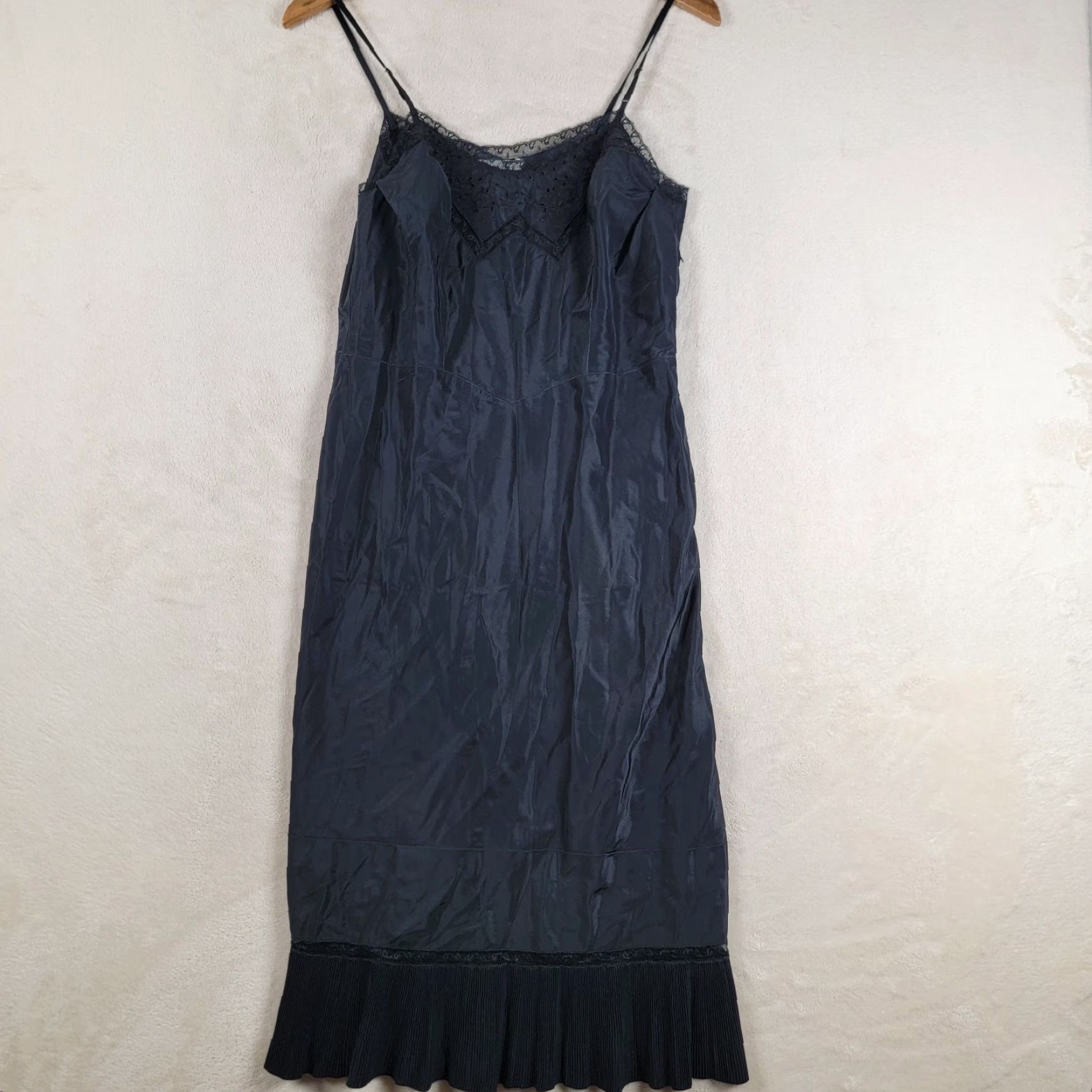 Vintage VINTAGE Barbizon Slip Dress Small Black Lace Nightgown 1960s Indie Club Wear Size XXL / US 16-18 / IT 52-54 - 2 Thumbnail