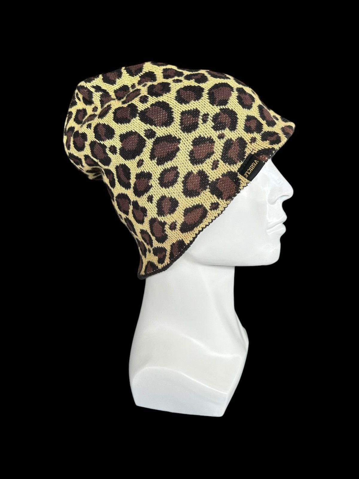 Leopard Japanese Brand Reversible big Beanie Hats Rare🎌☠️☠️