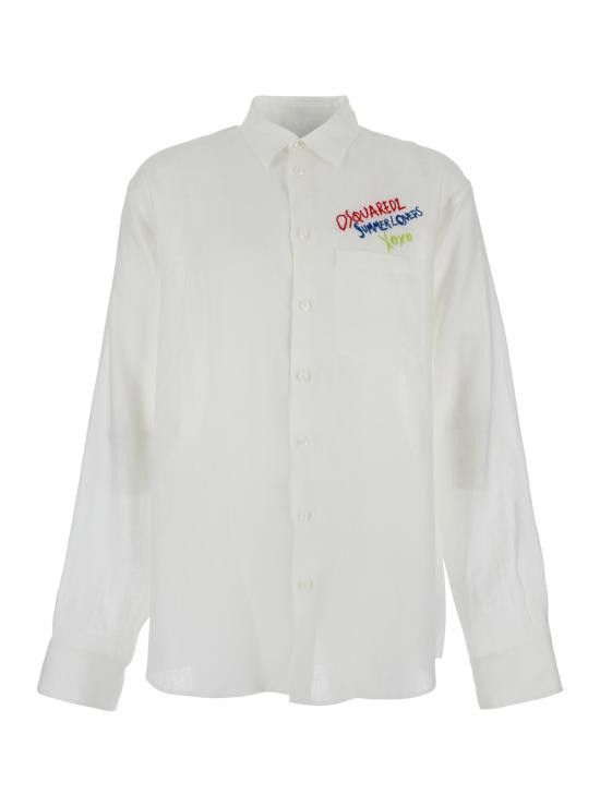 Dsquared2 DSQUARED2 Men Shirts S78DM0048D35294100 White Size US L / EU 52-54 / 3 - 1 Thumbnail