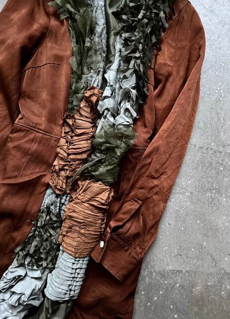 Comme des Garcons Comme des Garçons 00SS Runway Lace & Pleated Fringe Coat Size M / US 6-8 / IT 42-44 - 7 Thumbnail