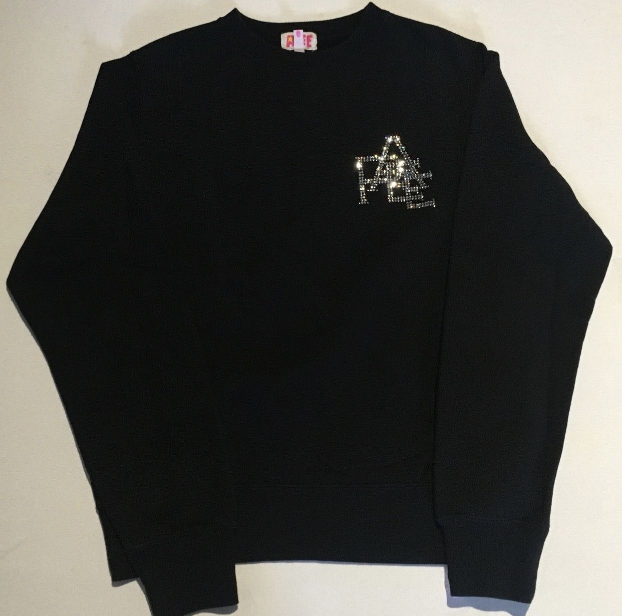 image of Bape Swarovski Crewneck Sweatshirt in Black, Women's (Size Small)