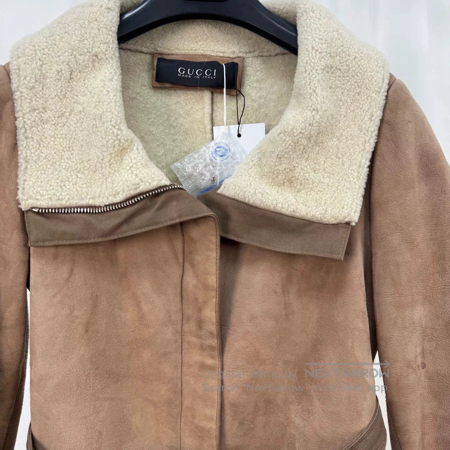 Gucci gucci shearling leather zip jacket size 38. Size M / US 6-8 / IT 42-44 - 3 Thumbnail