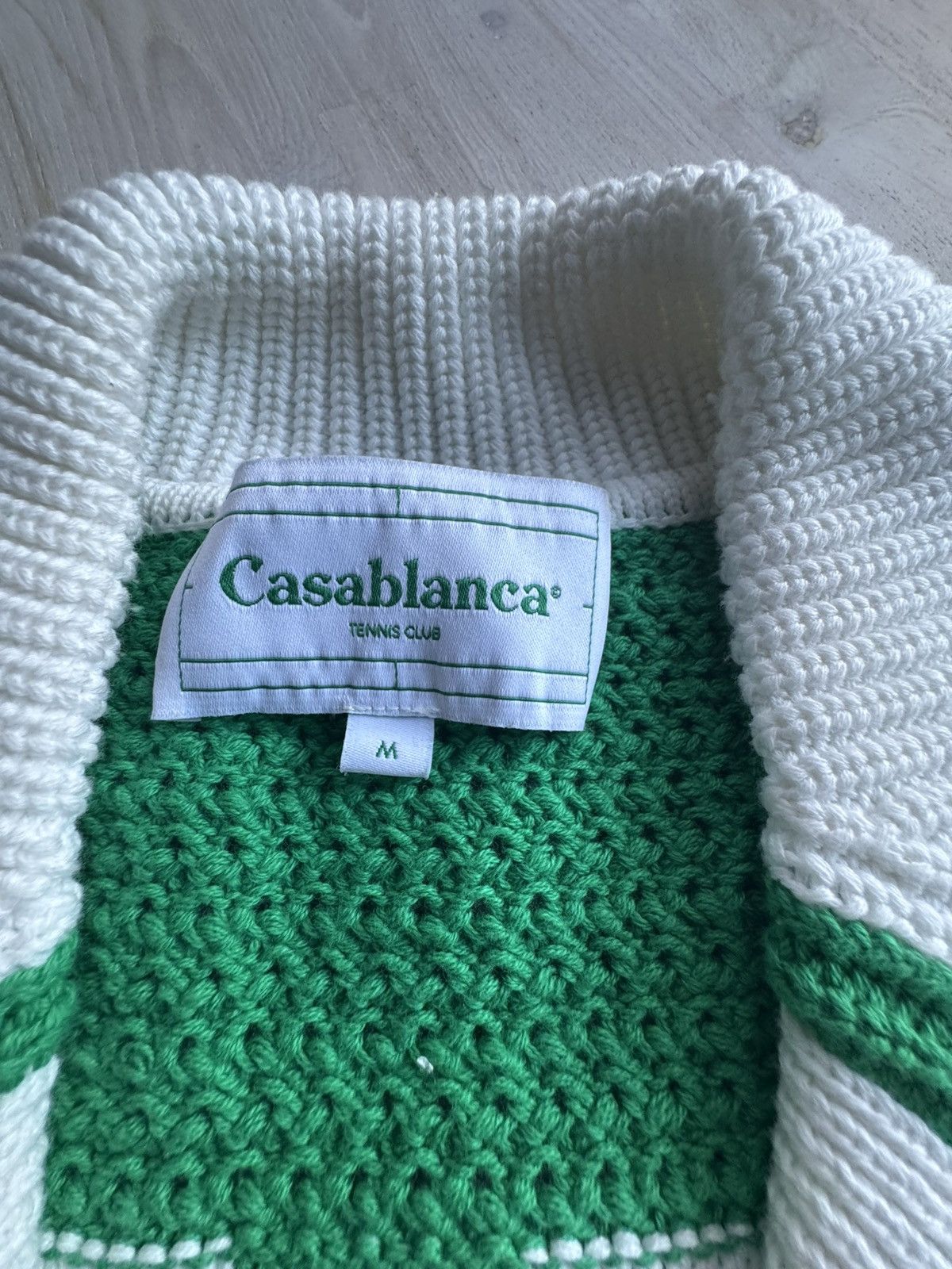 Casablanca Camp-Collar Logo-Appliquéd Shirt Faux Crochet Shirt Size US M / EU 48-50 / 2 - 3 Thumbnail