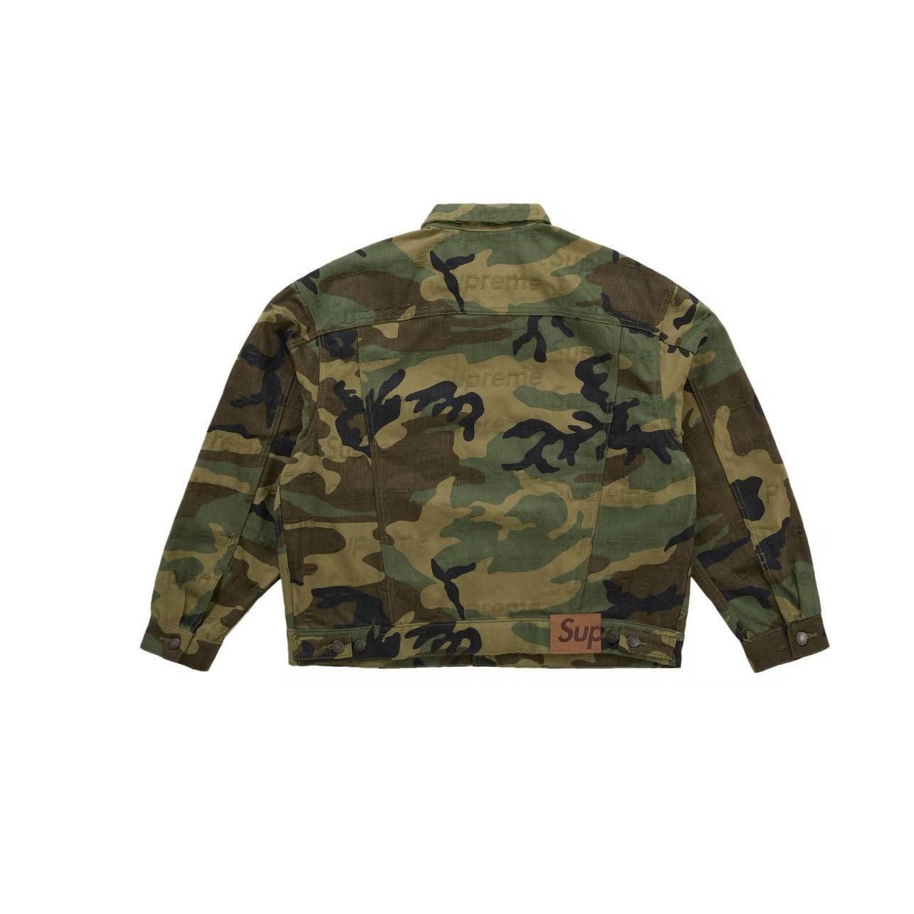 Supreme Supreme Jacquard Logo Denim Trucker Camo Size: XL Size US XL / EU 56 / 4 - 2 Thumbnail
