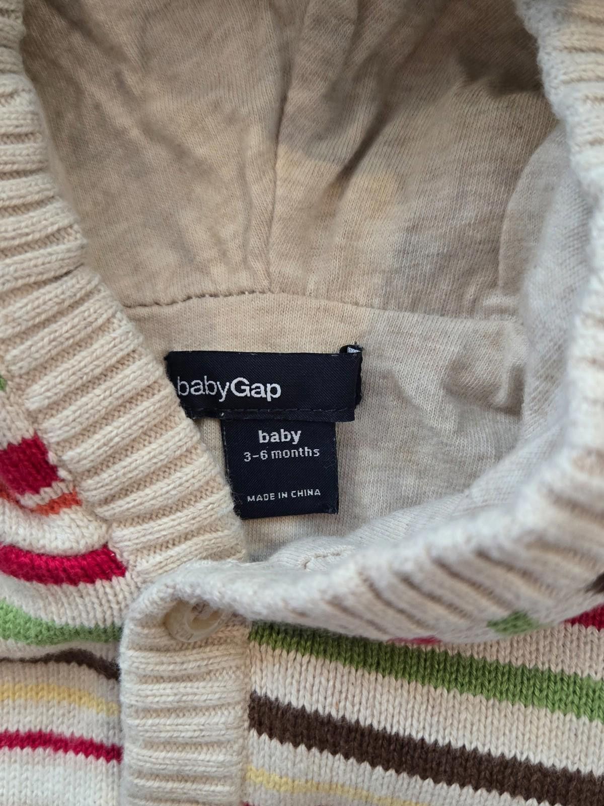 Gap Baby Gap Hoodie Sweater Striped Long Sleeved 3-6 Months Size ONE SIZE - 5 Thumbnail