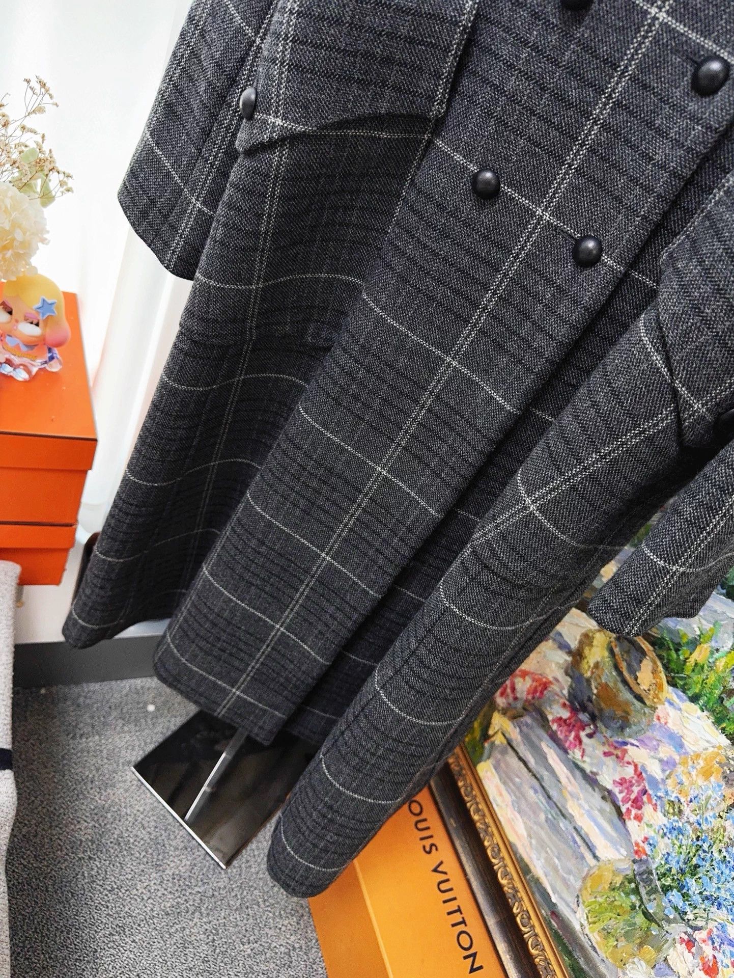 Dior Dior Lapel D/B Gray Glencheck Big Pocket Mid-L 42 Size M / US 6-8 / IT 42-44 - 3 Thumbnail