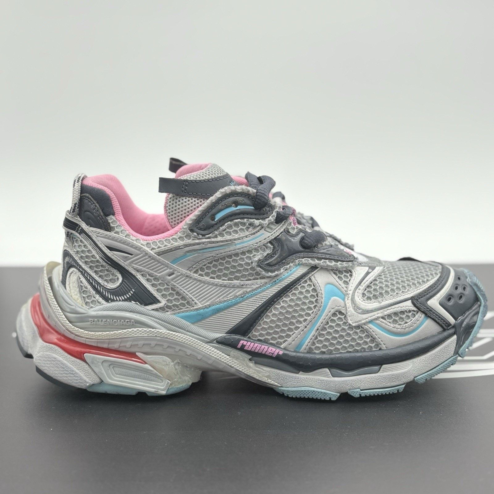 Balenciaga Balenciaga Runner ' Grey Pink Blue ' | SUPER CLEAN! Size US 9 / EU 42 - 2 Thumbnail
