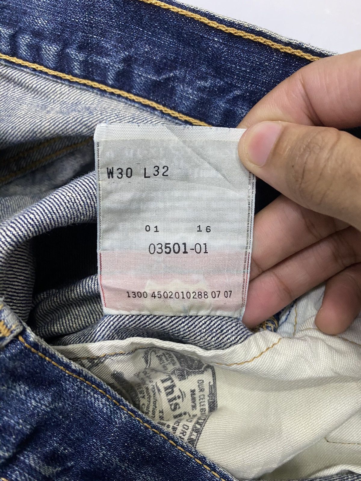 Levi's 🔥VINTAGE LEVIS 501 JAPAN DISTRESSED DENIM JEANS Size US 30 / EU 46 - 9 Thumbnail