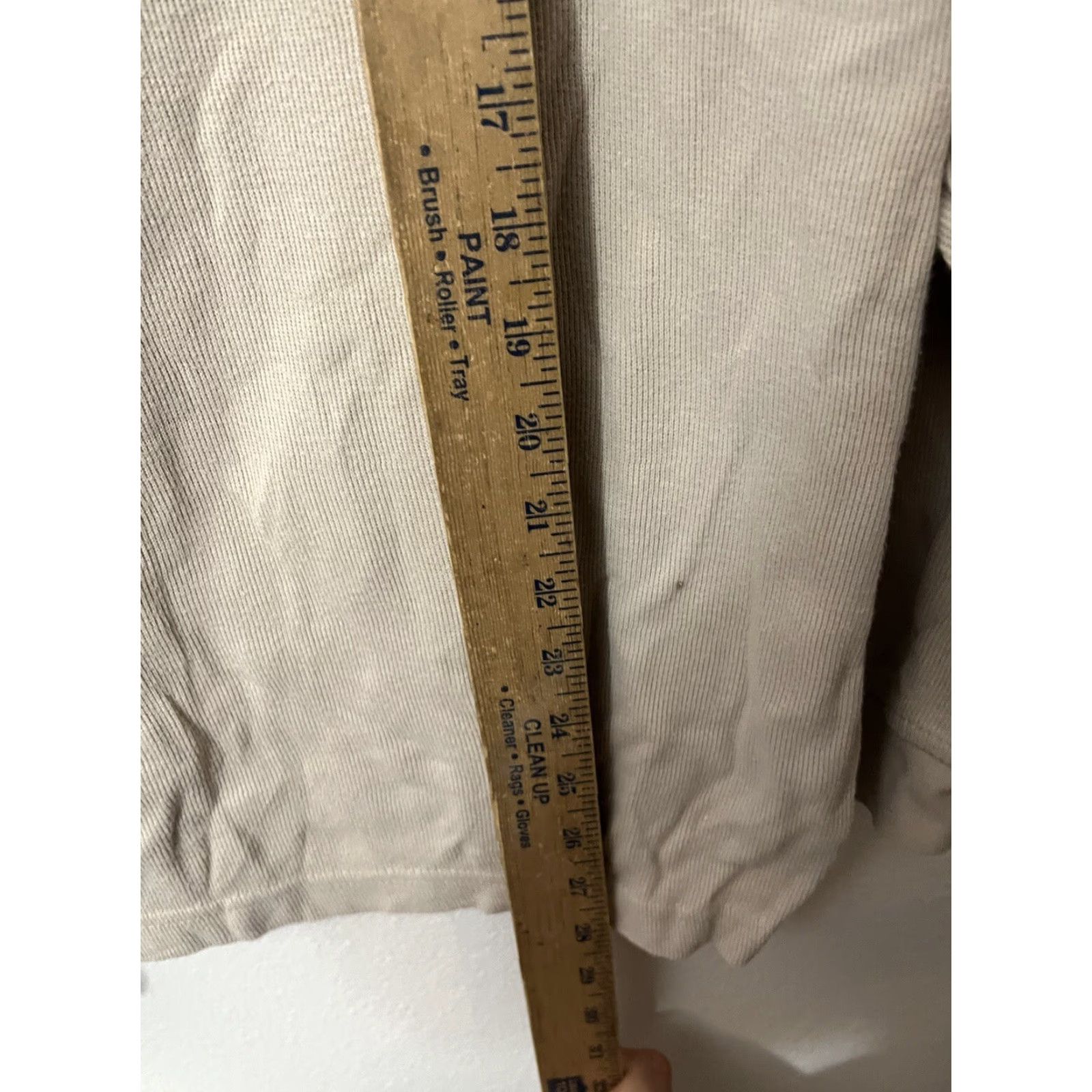 Izod Izod Solid 1/4 Zip Pullover Long Sleeve Beige XL Men Size US XL / EU 56 / 4 - 4 Thumbnail