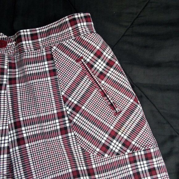 Other Deadstock Vintage K-Mart Mod Plaid Polyester Pants Flared Size 32" / US 10 / IT 46 - 8 Thumbnail