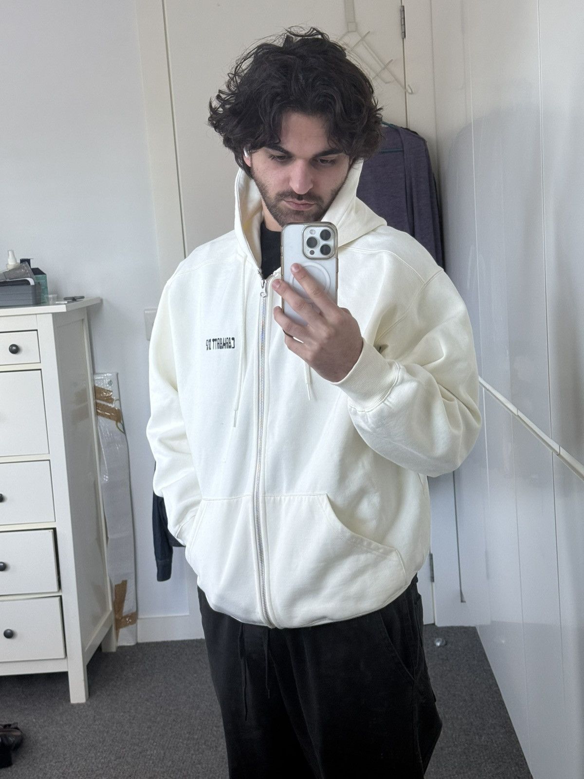 Carhartt Carhartt white zip up hoodie "Hooded think tank hoodie" Size US M / EU 48-50 / 2 - 3 Thumbnail