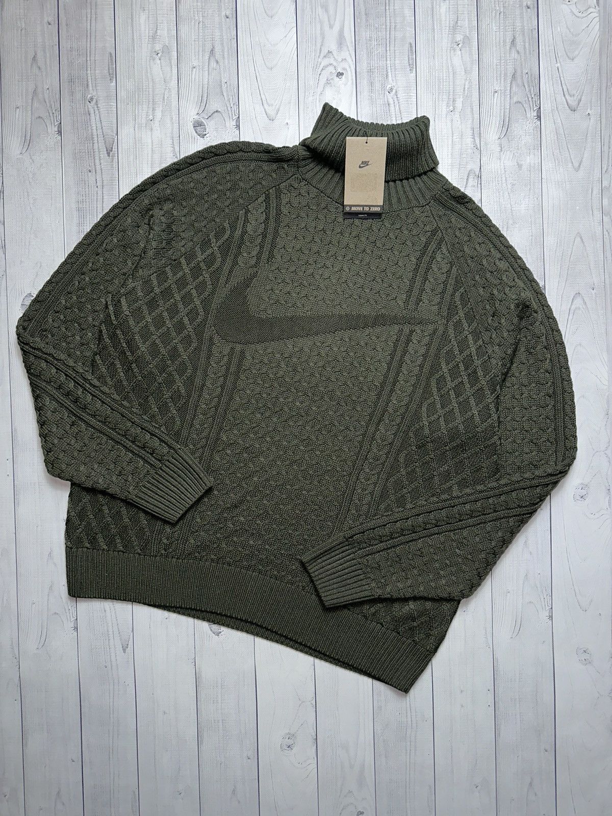 Vintage Vintage Nike turtleneck big logo swoosh size : S,M,L Size US L / EU 52-54 / 3 - 1 Thumbnail