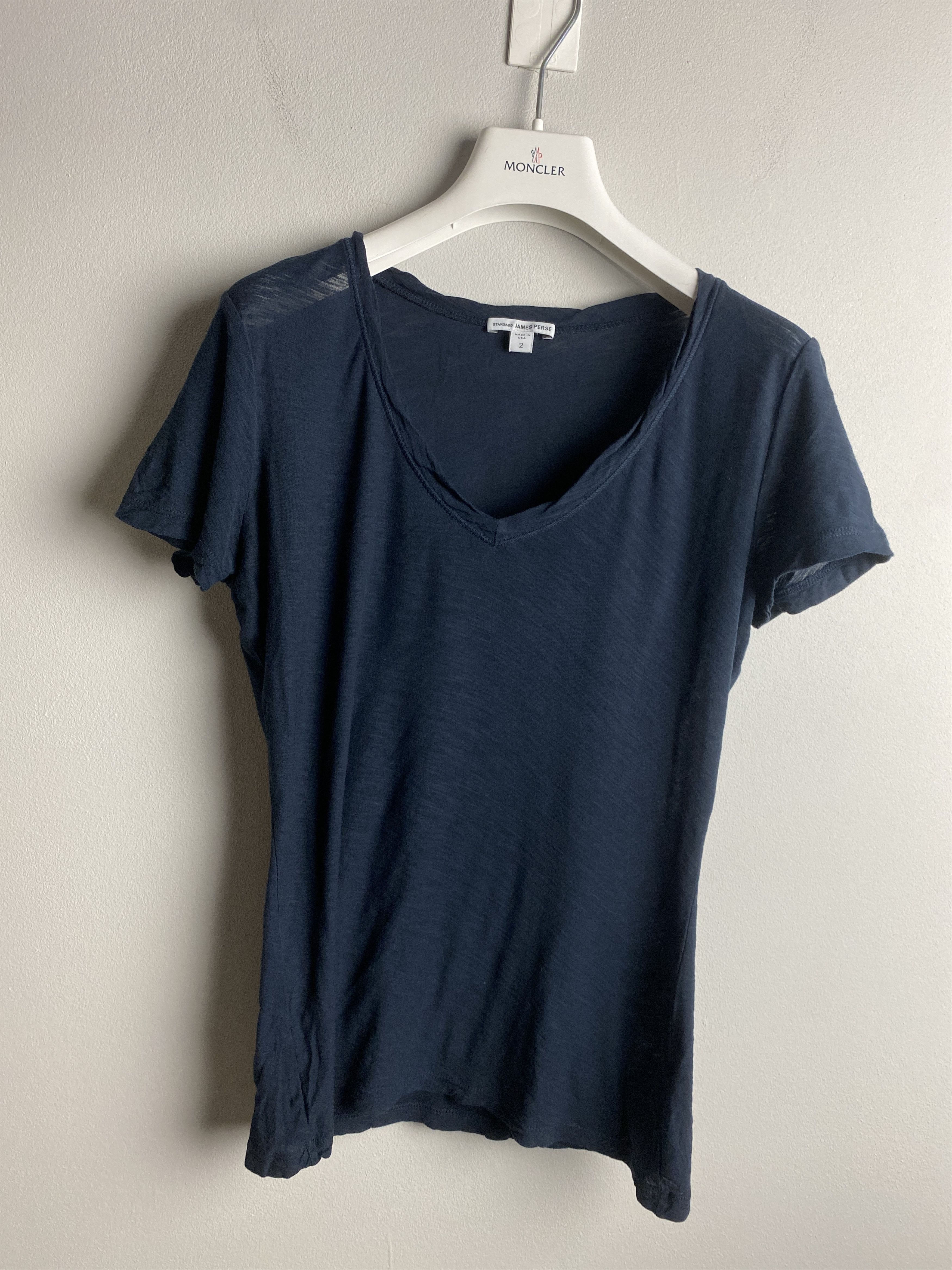 James Perse James Perse Sheer Slub Casual v neck t-shirt tee Size M / US 6-8 / IT 42-44 - 1 Thumbnail