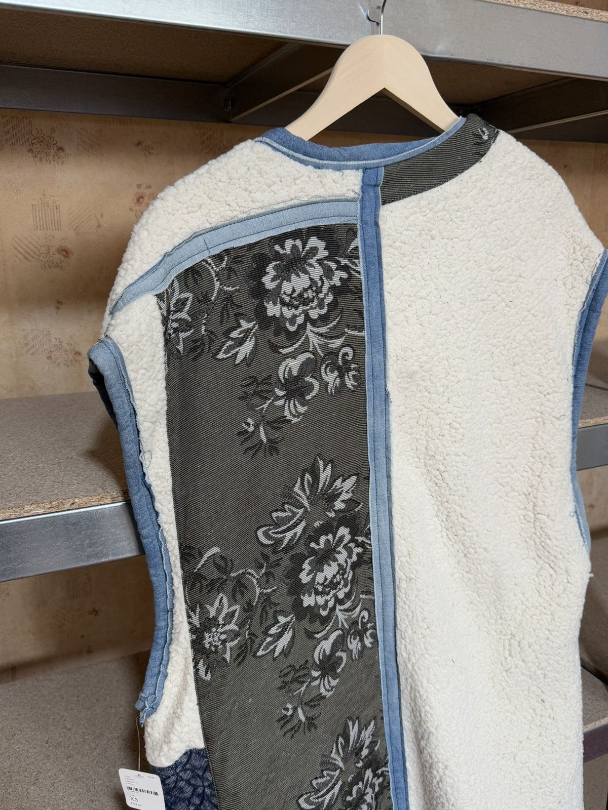 Designer × Free People Rare Luxury Free People Ramble On Oversize Vest Patchwork Size XS / US 0-2 / IT 36-38 - 15 Thumbnail
