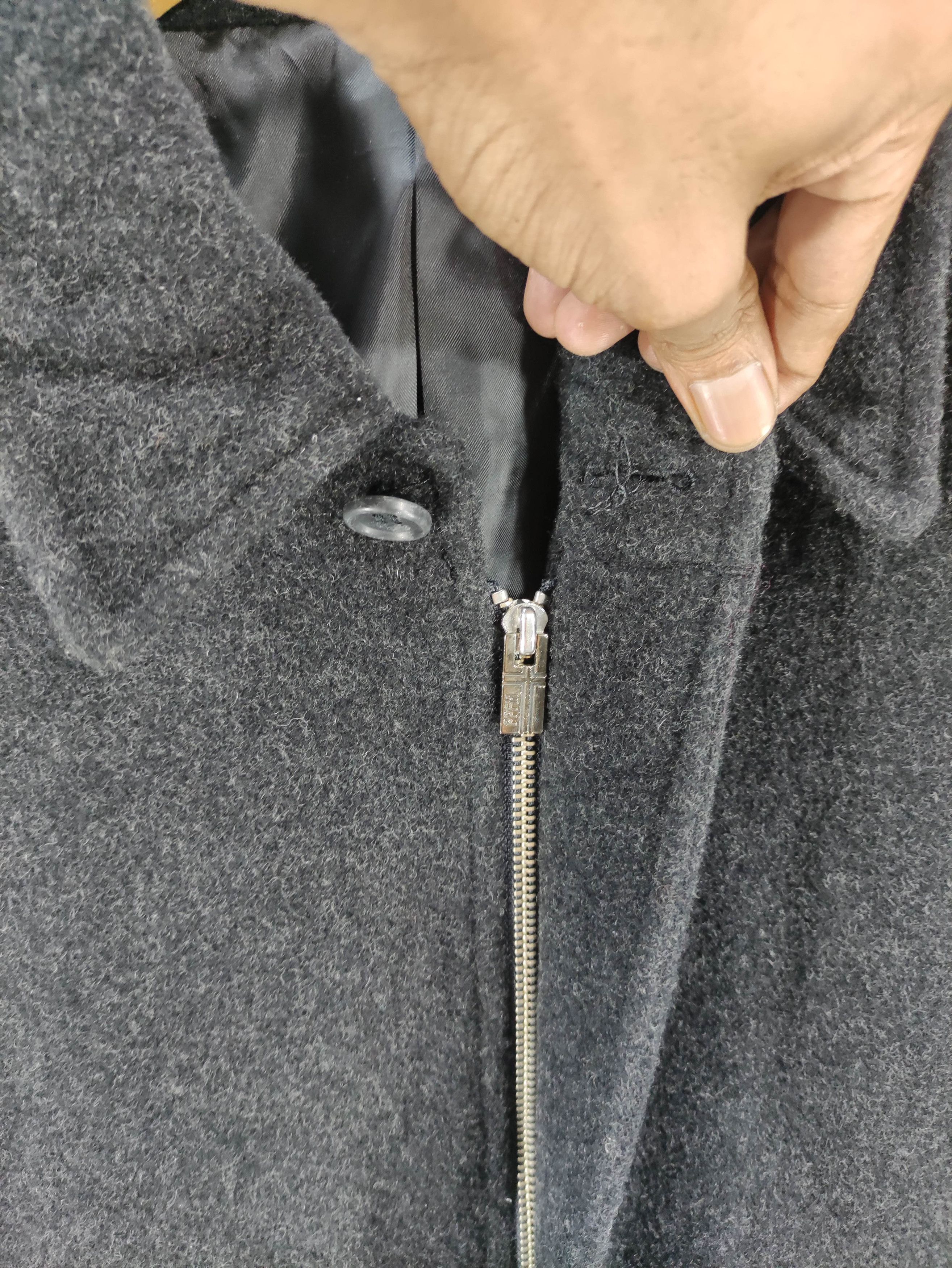 PPFM Vintage Ppfm Long Coat Wool Jacket Zipper Size US M / EU 48-50 / 2 - 2 Thumbnail
