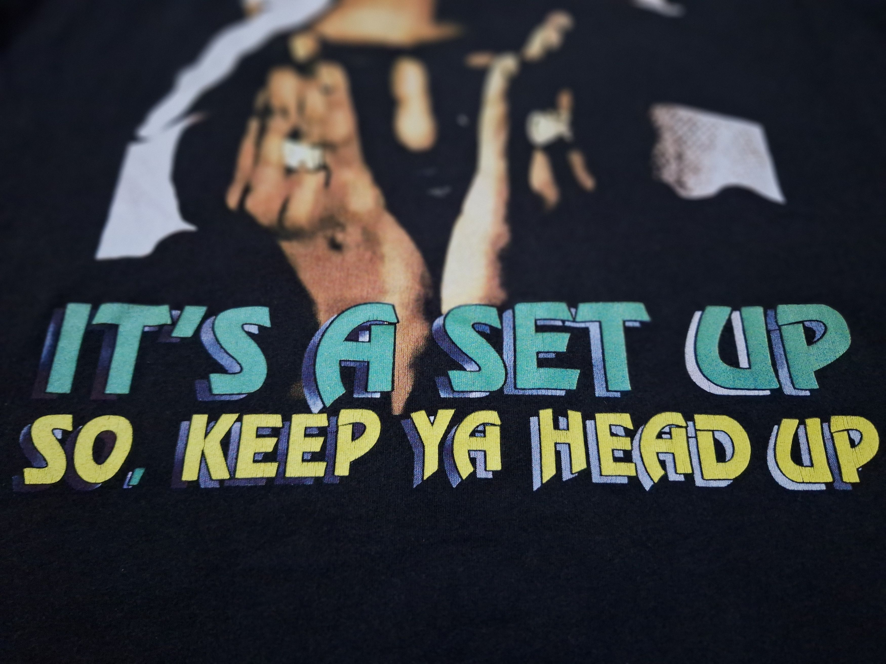 Japanese Brand Vintage 2 pac tupac shakur Its A Set Up So Keep Ya Head Up Size US L / EU 52-54 / 3 - 7 Thumbnail
