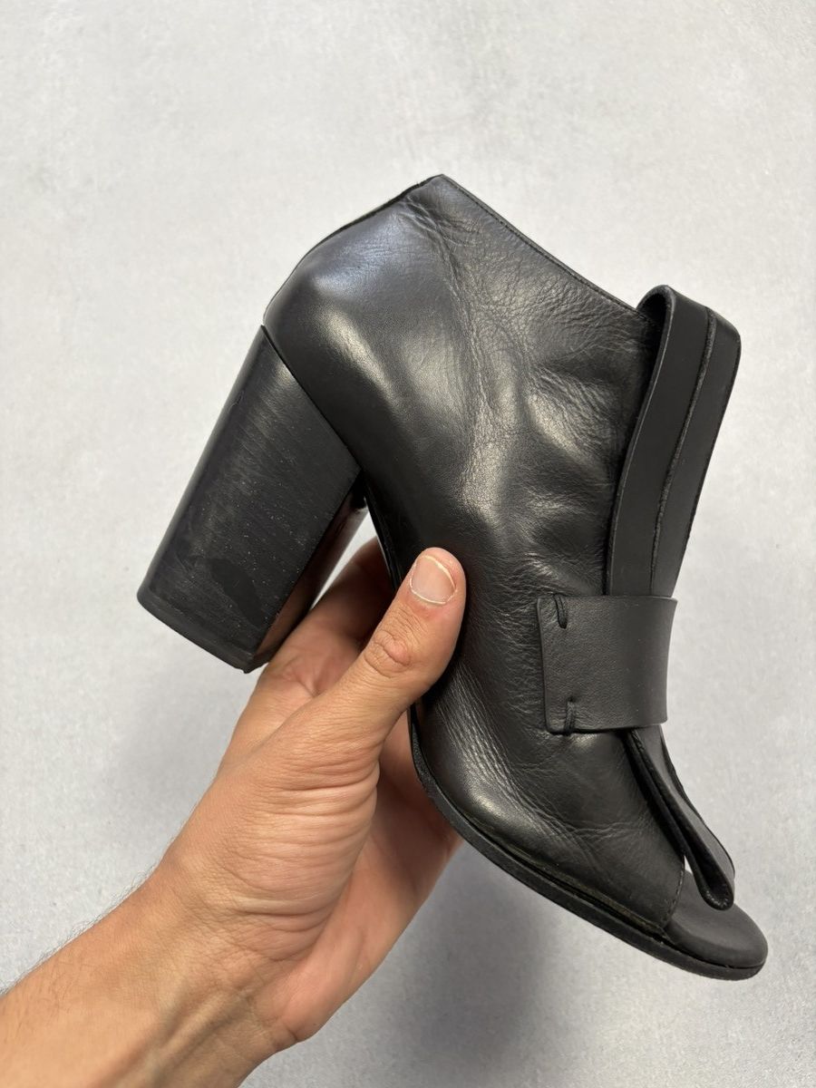 Alexander McQueen Alexander McQueen McQ Black Leather Zipper Block Heel Boots Size US 8 / IT 38 - 14 Thumbnail