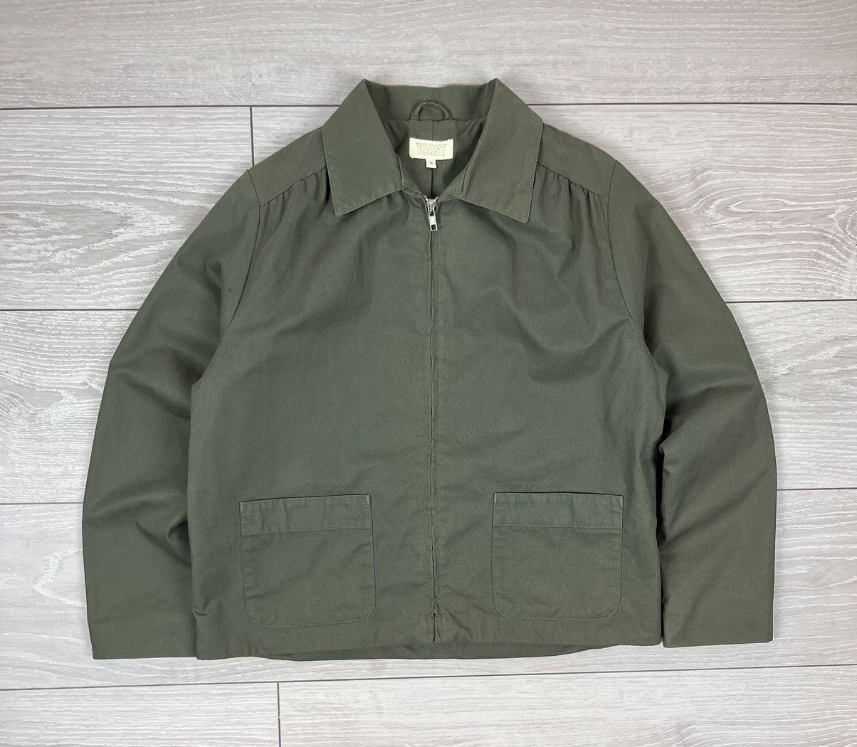 If Six Was Nine Toast Designer Green Canvas Womens Cropped Jacket Size XL / US 12-14 / IT 48-50 - 1 Thumbnail