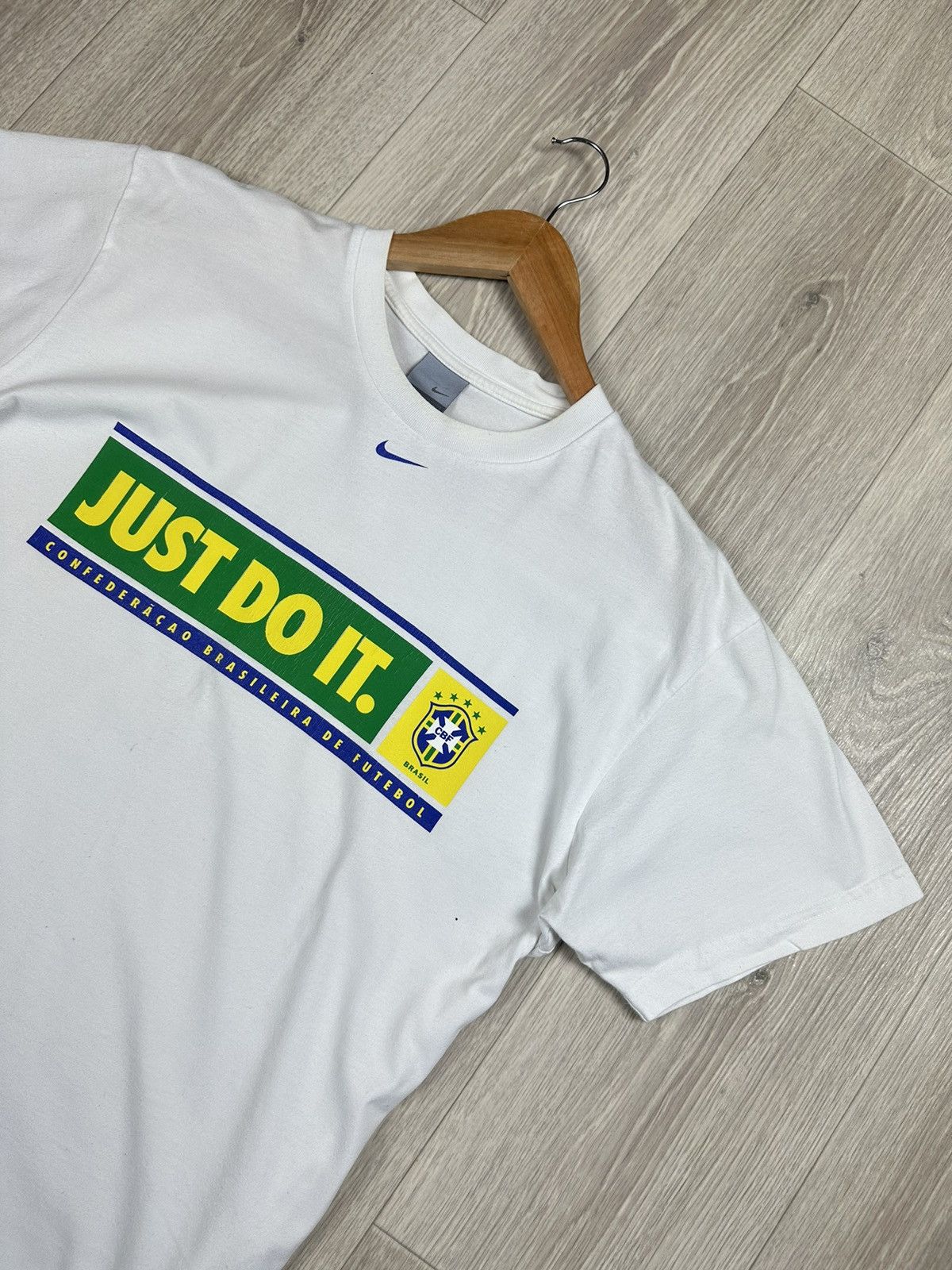 Nike Nike Vintage Logo Just Do It Brazil T-Shirt Size US XL / EU 56 / 4 - 2 Thumbnail