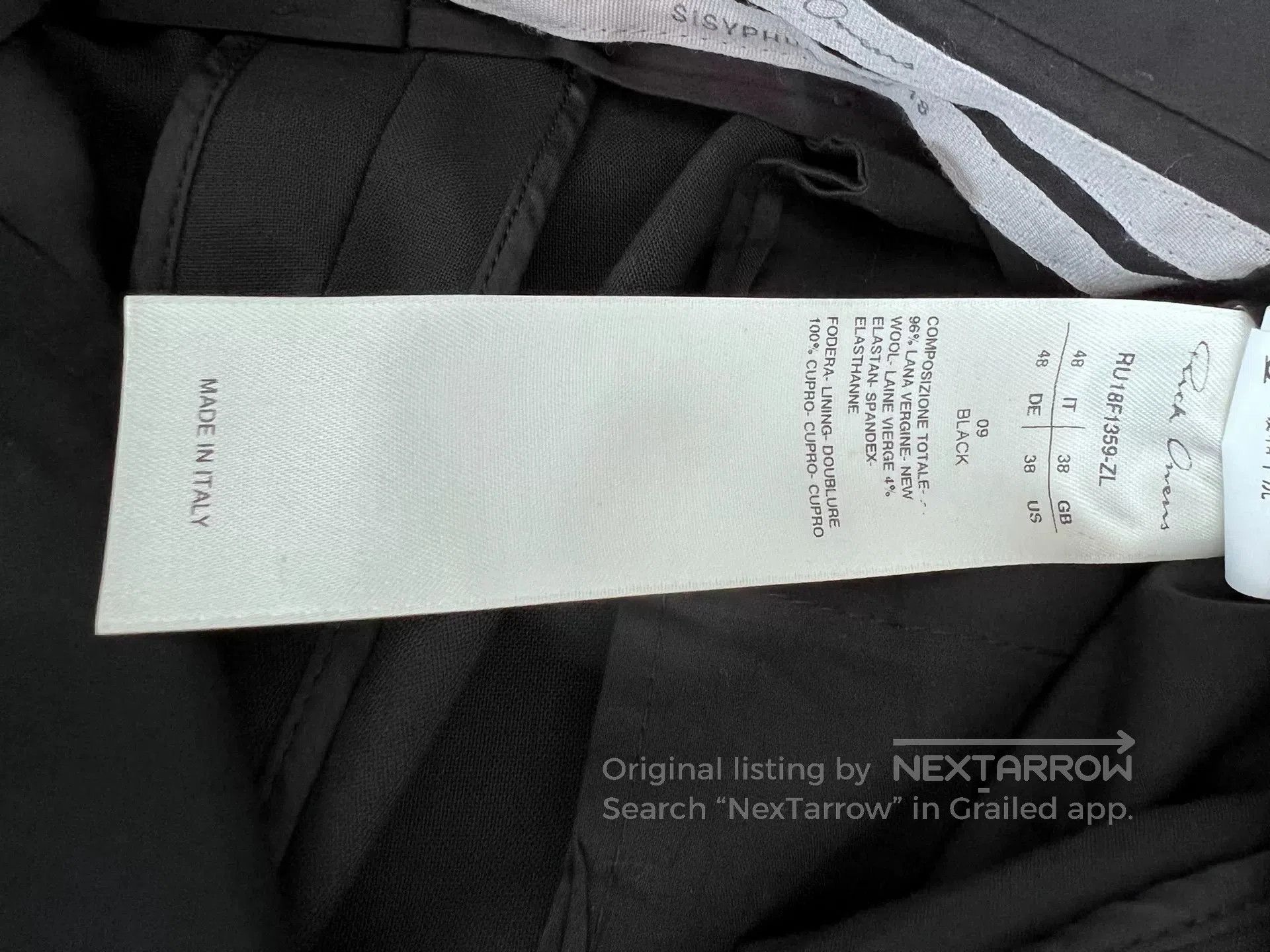Rick Owens Thom Browne Navy Straight-Leg Casual Trousers. Size US 38 / EU 54 - 7 Thumbnail