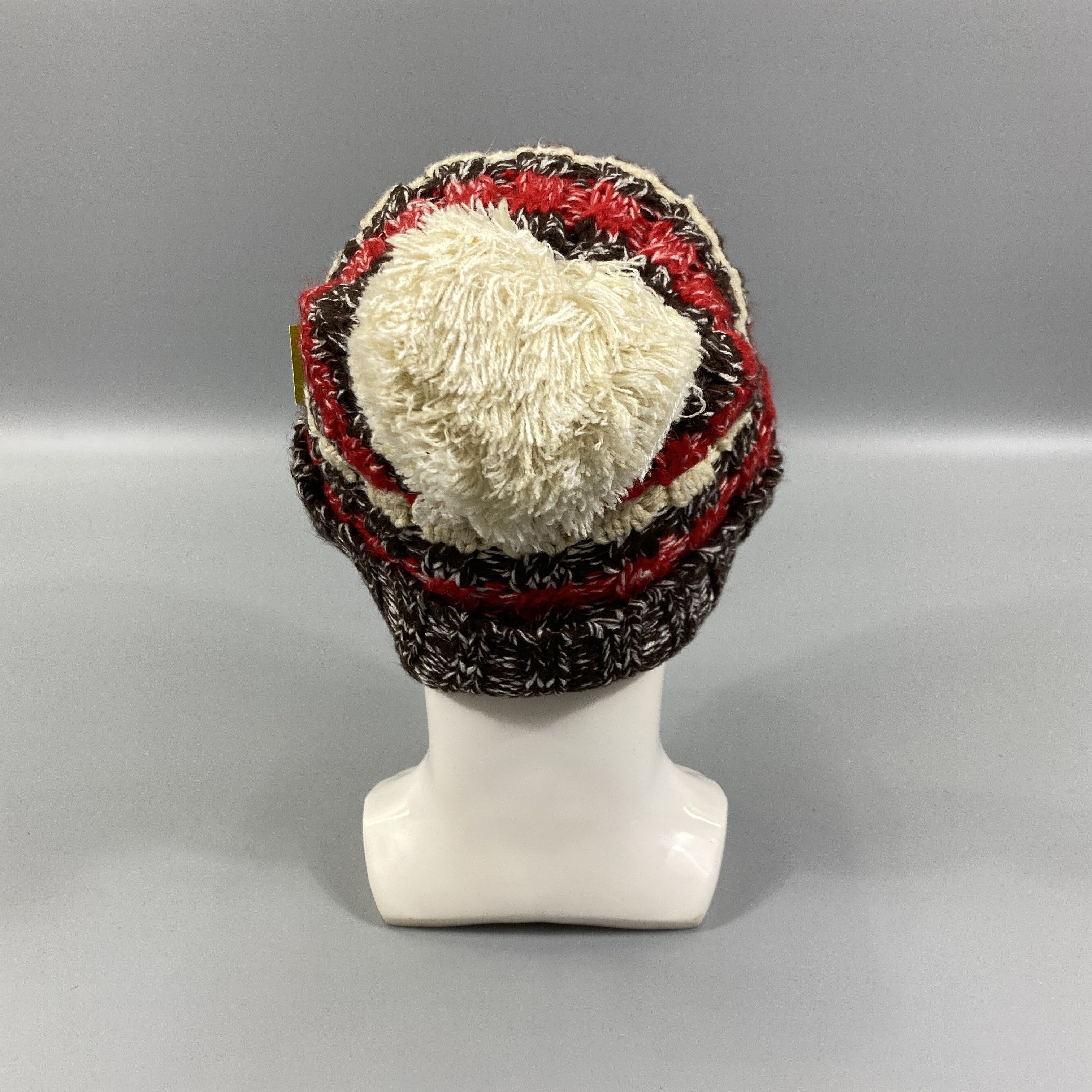 Japanese Brand Knitted Stripe Beanie Hats Pom Pom -BN1170 Size ONE SIZE - 4 Thumbnail