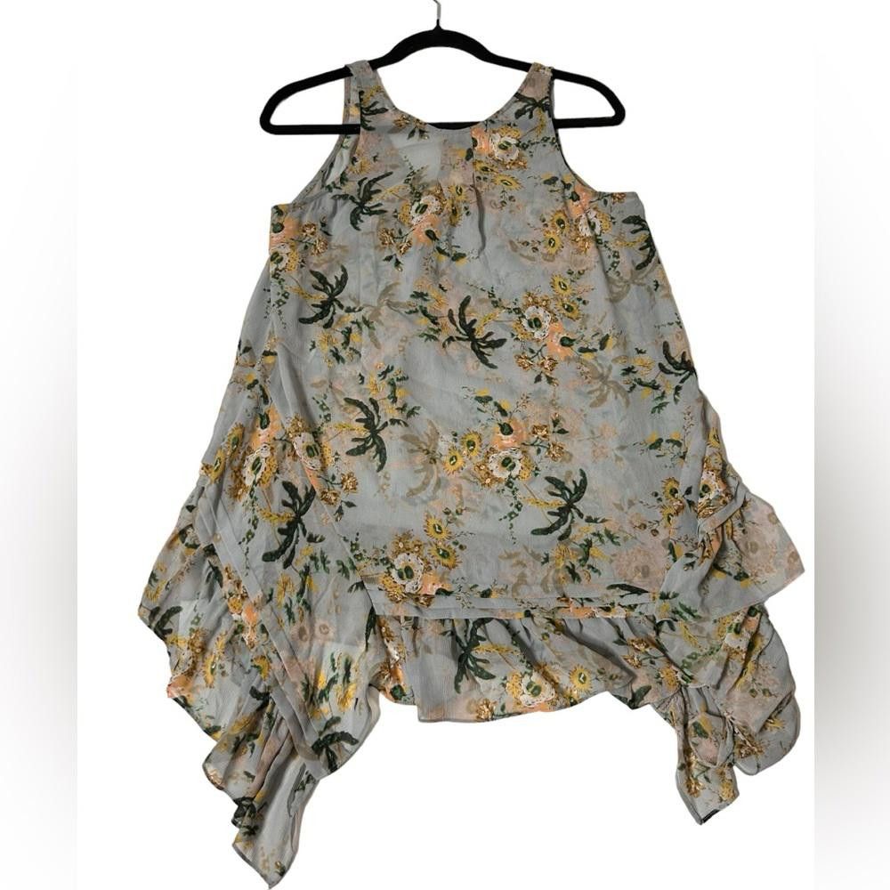 Designer Anthropologie l Maeve Floral Sheer Tunic Small Size S / US 4 / IT 40 - 3 Thumbnail